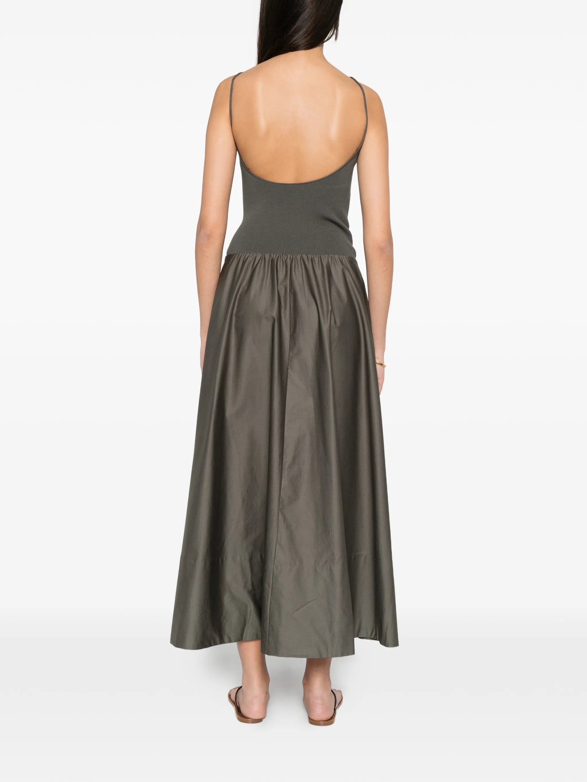 backless circle-hem dress