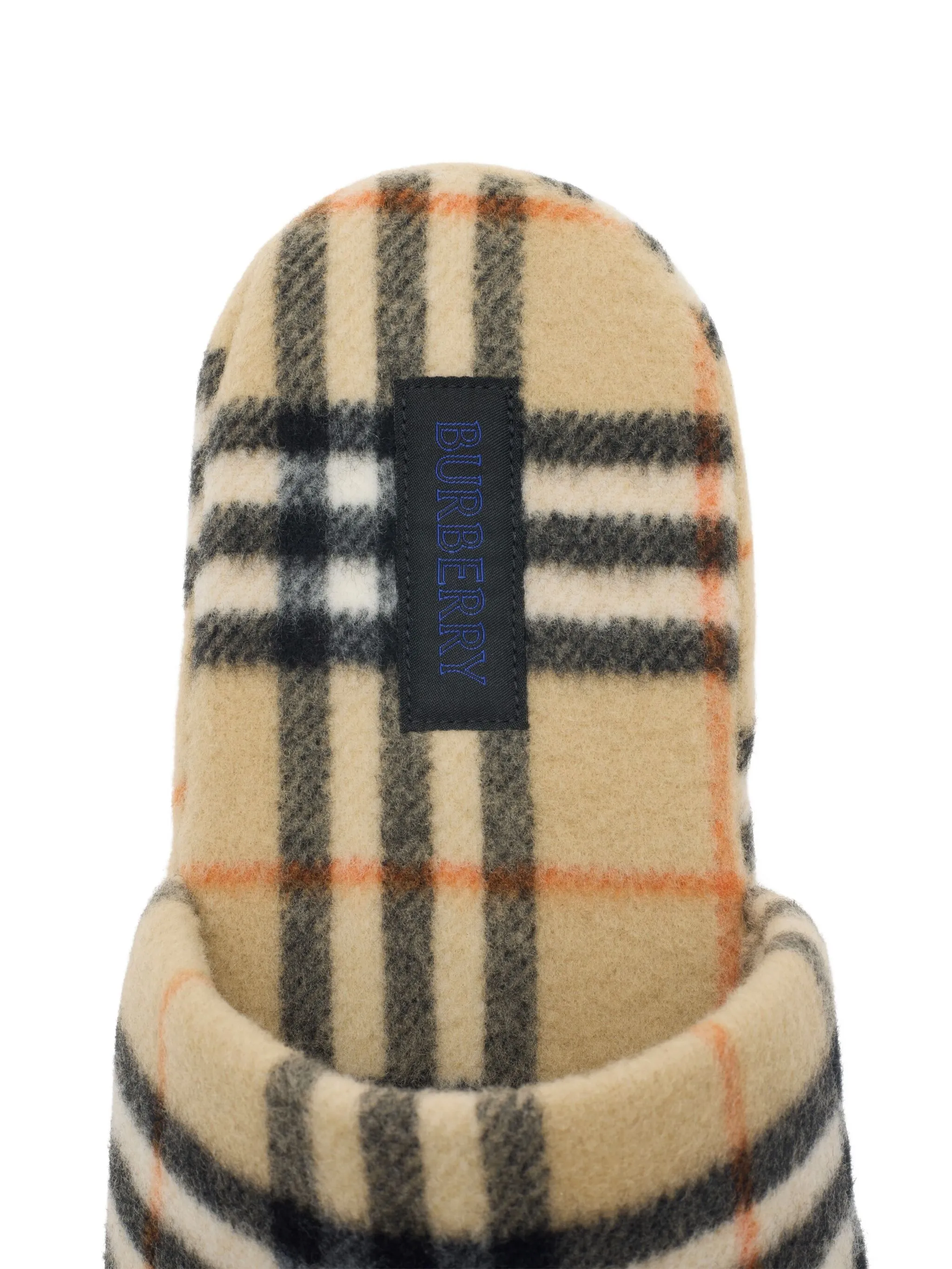 checked slippers