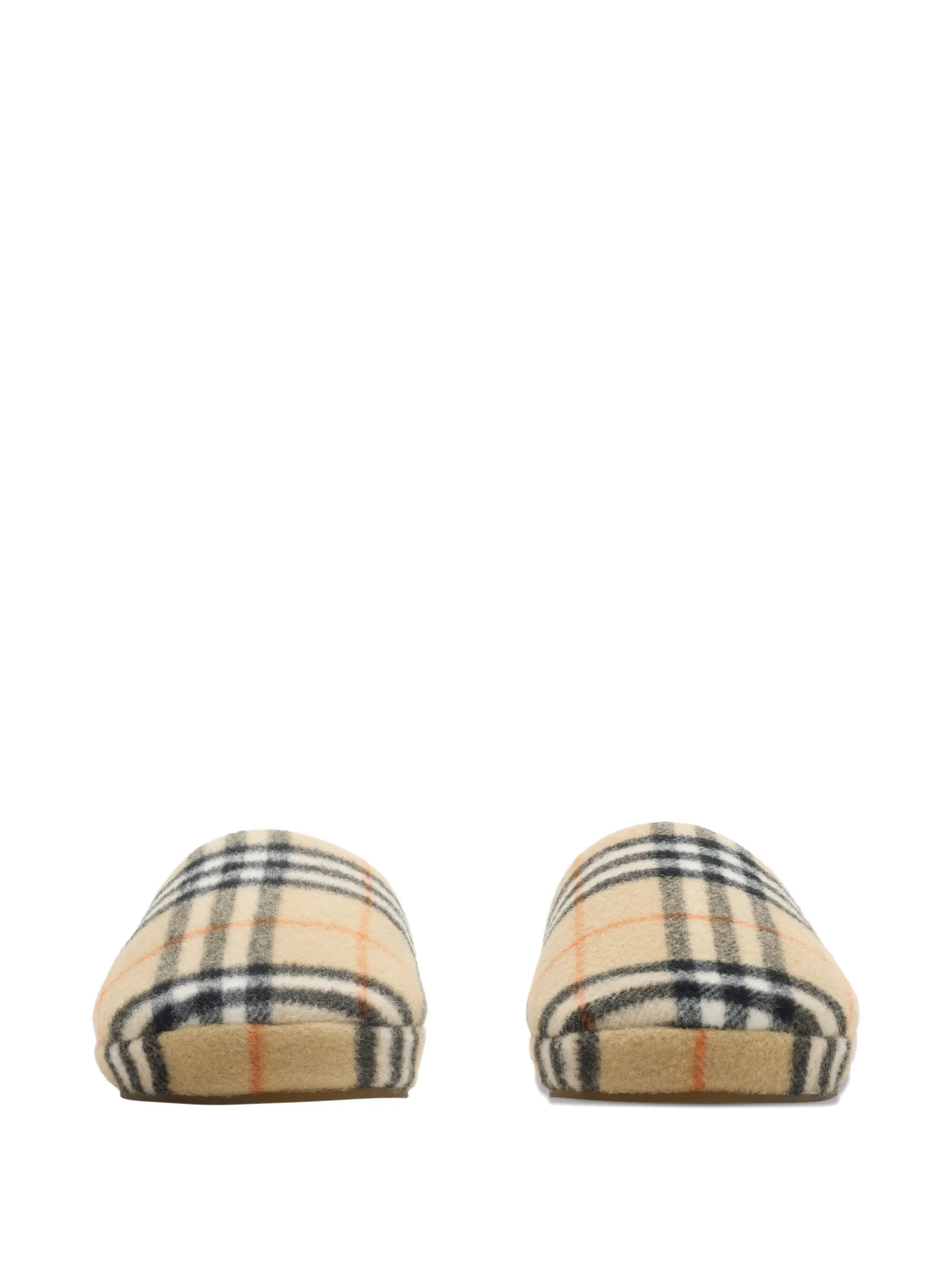 checked slippers