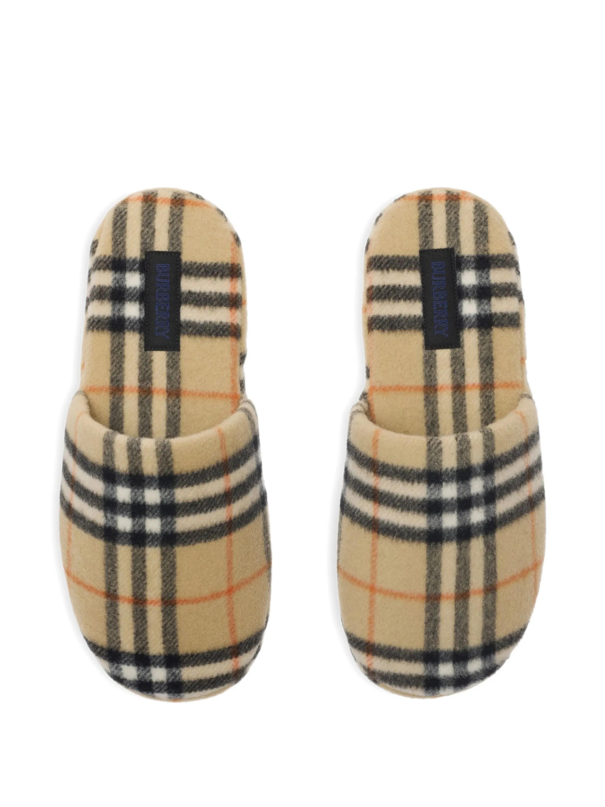 checked slippers