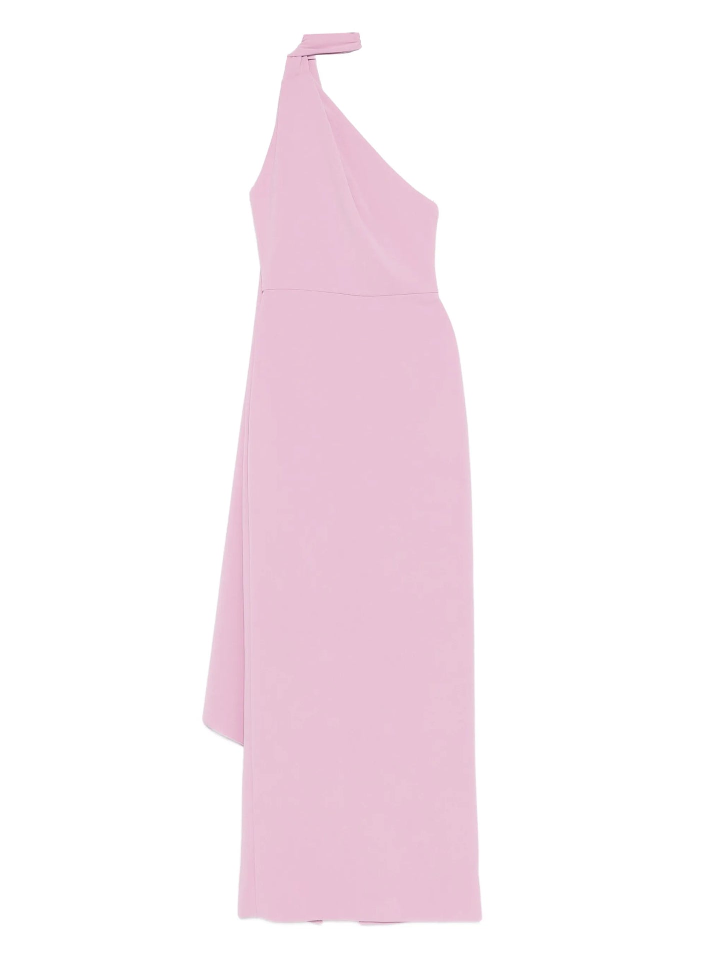one-shoulder drape dress