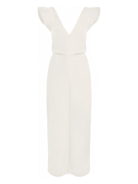 Mariam V-neck midi dress