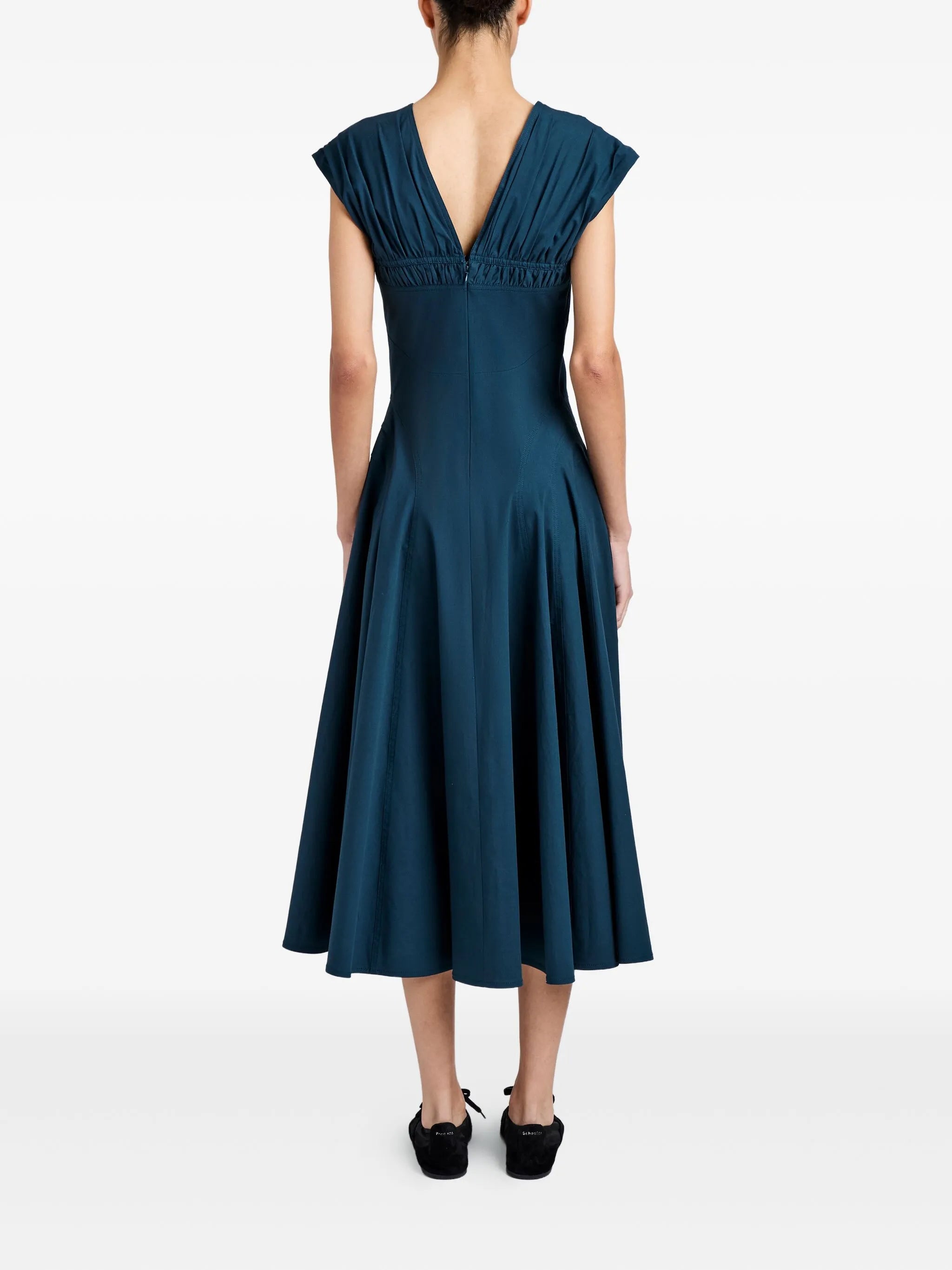 Manoela cut-out gathered midi dress