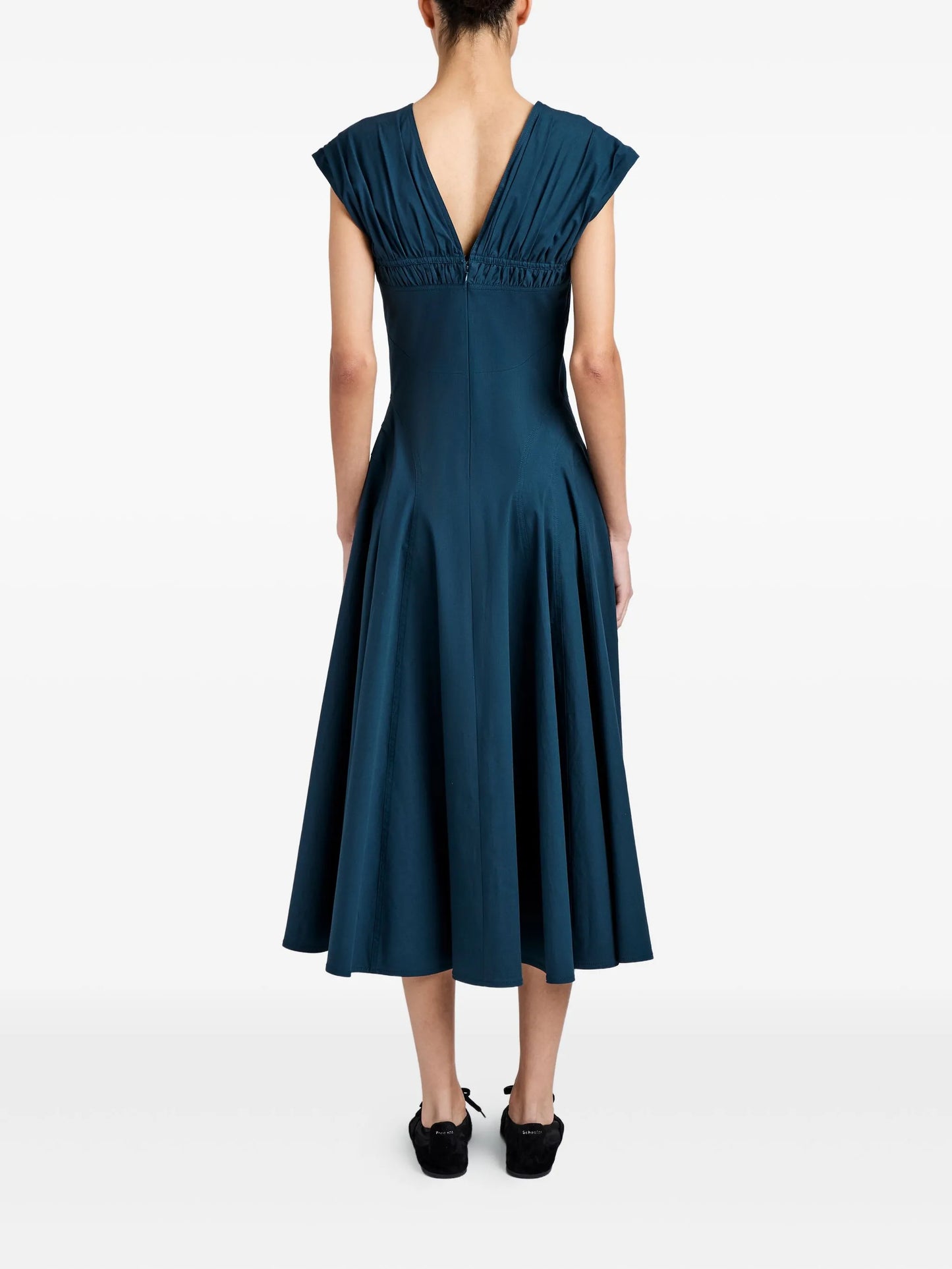 Manoela cut-out gathered midi dress