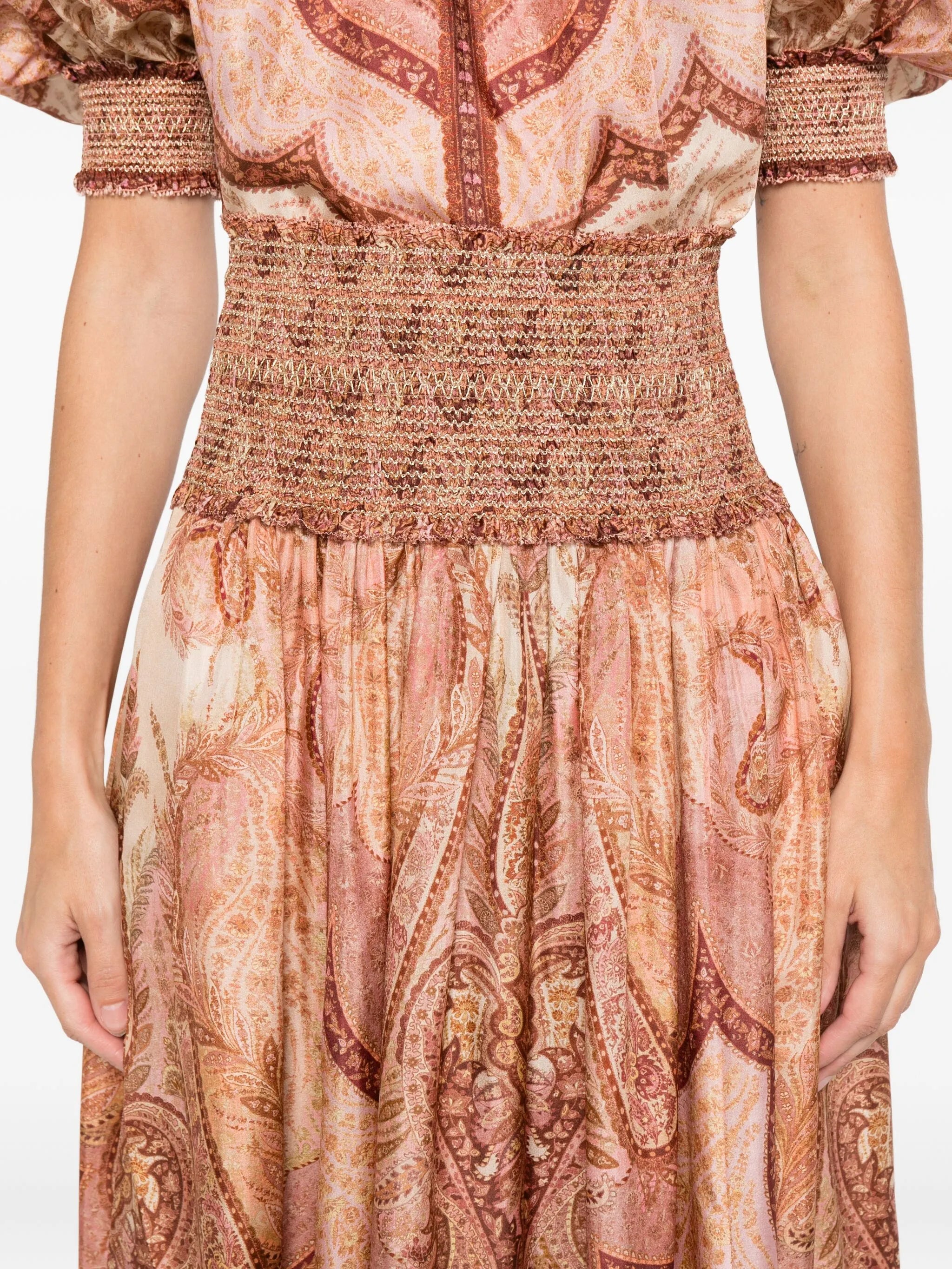Wanderlust paisley-print midi skirt