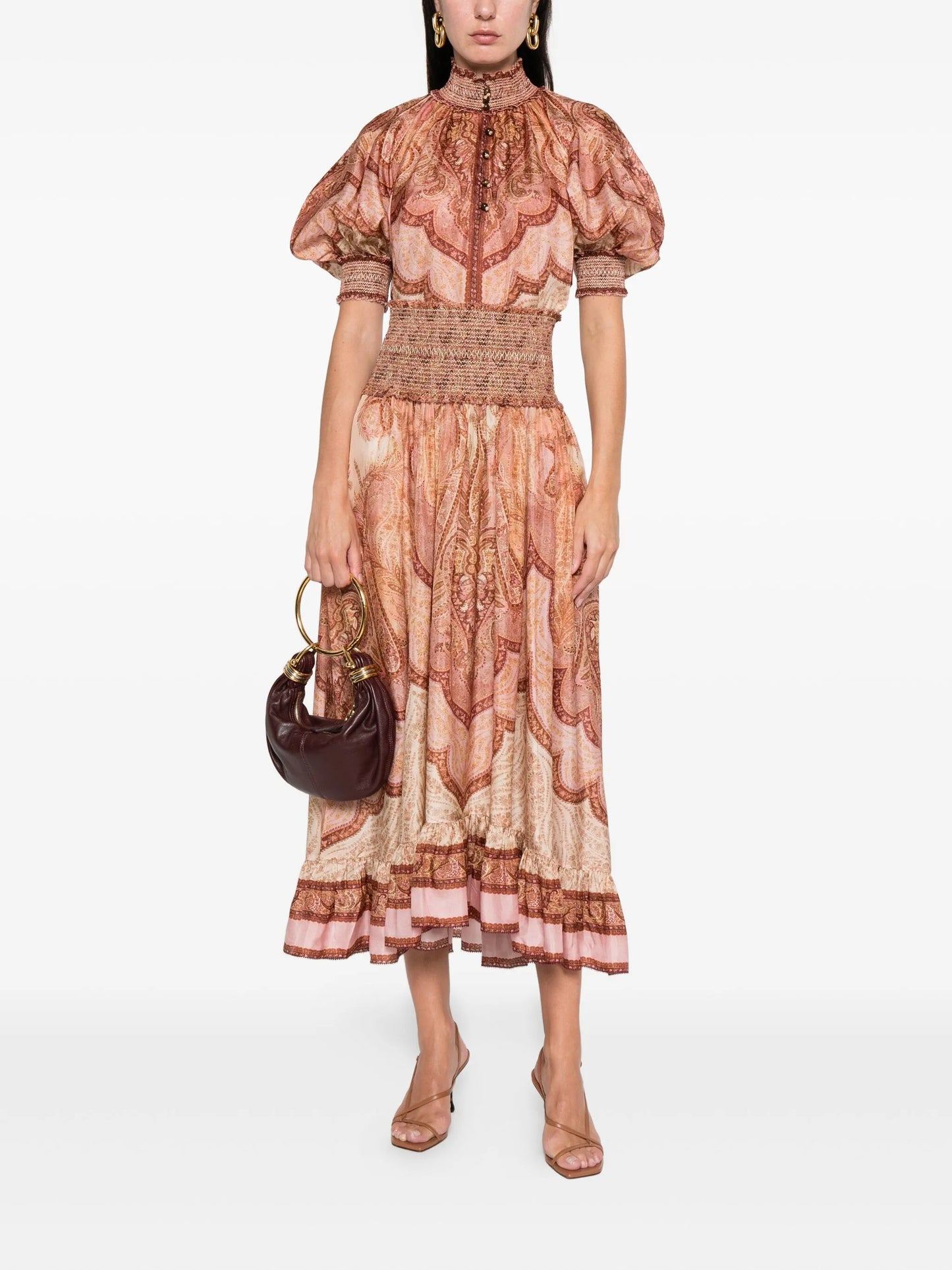 Wanderlust paisley-print midi skirt