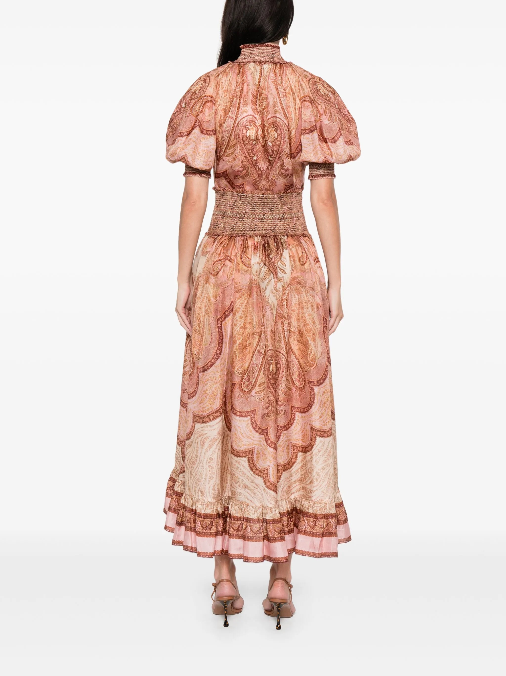 Wanderlust paisley-print midi skirt