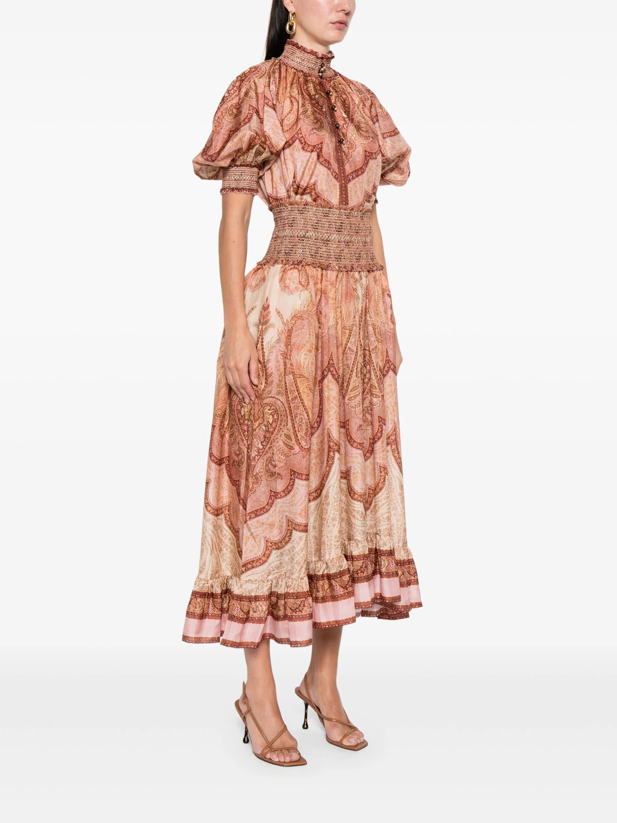 Wanderlust paisley-print midi skirt
