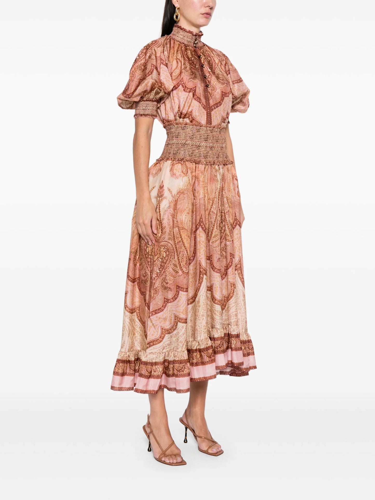 Wanderlust paisley-print midi skirt