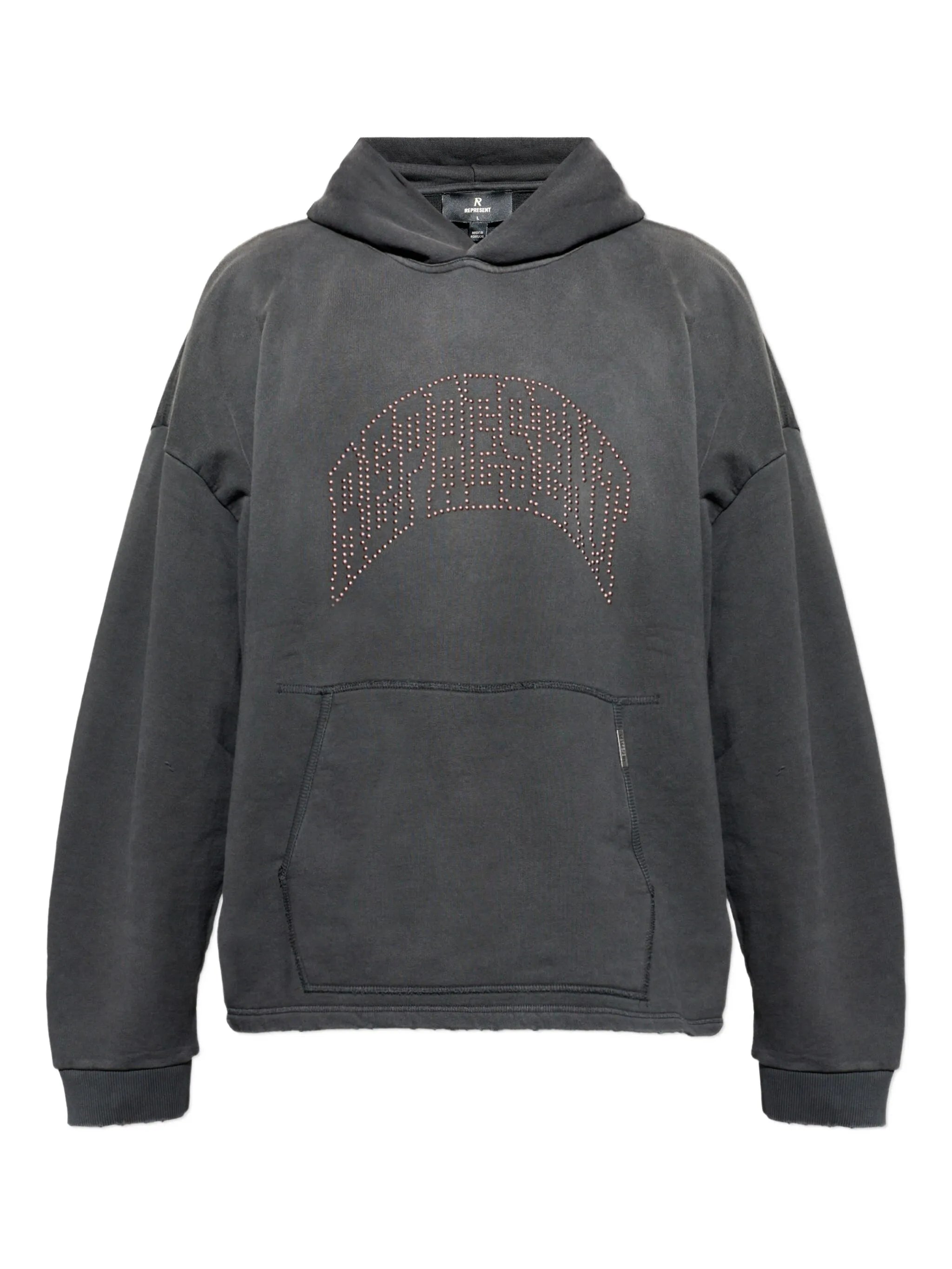 Studded hooded knitwear