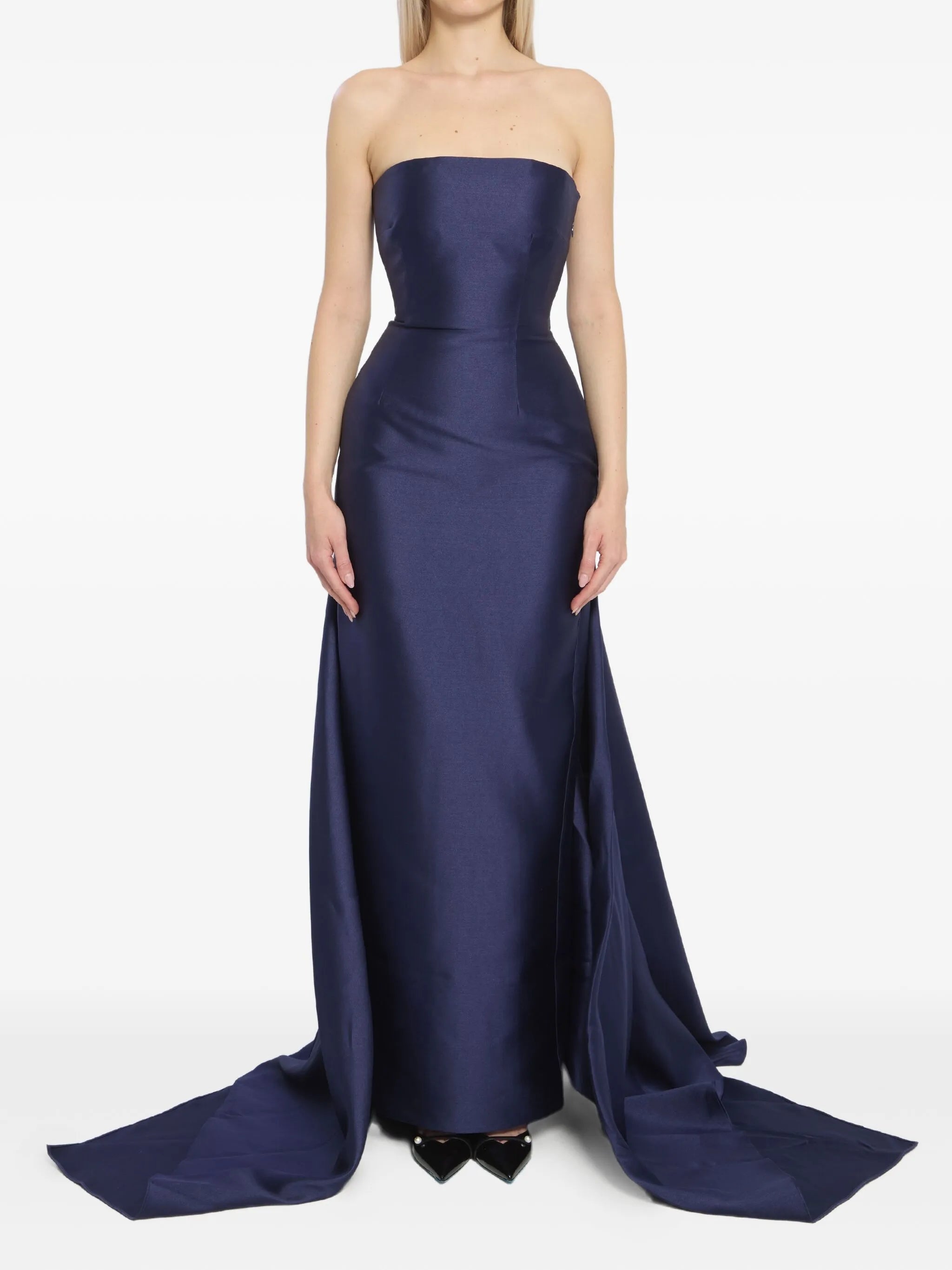 Imani double-train maxi dress
