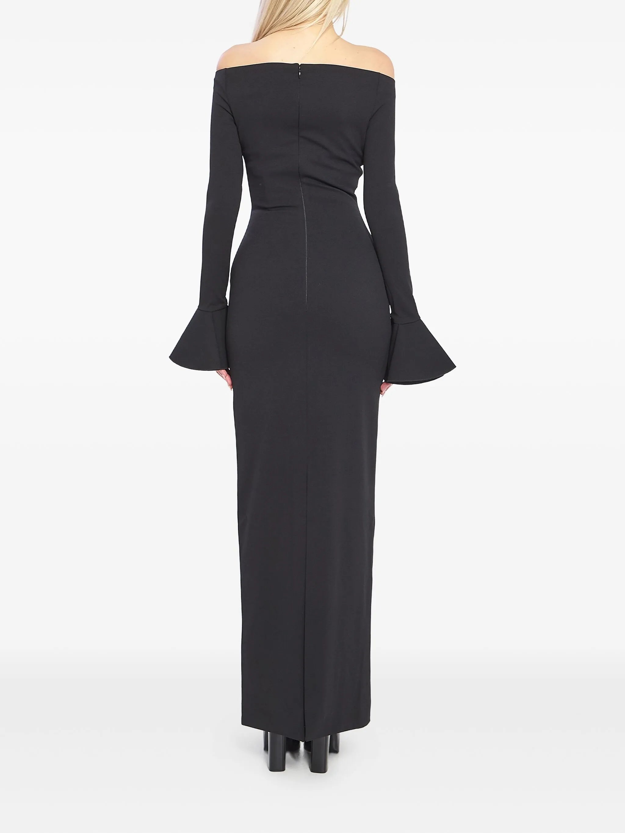 Anica flared-cuff maxi dress