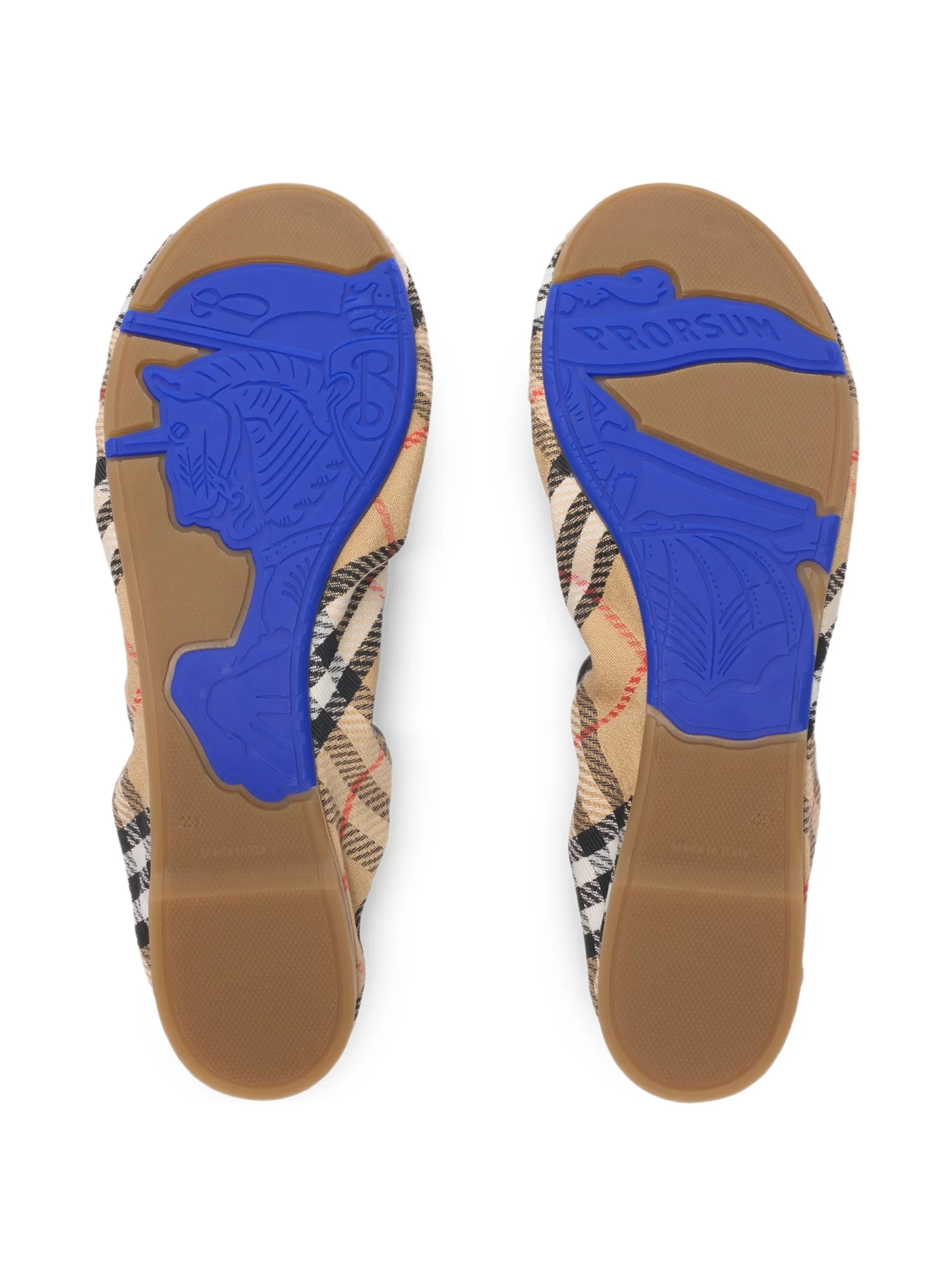 Fawn check bow ballet flats