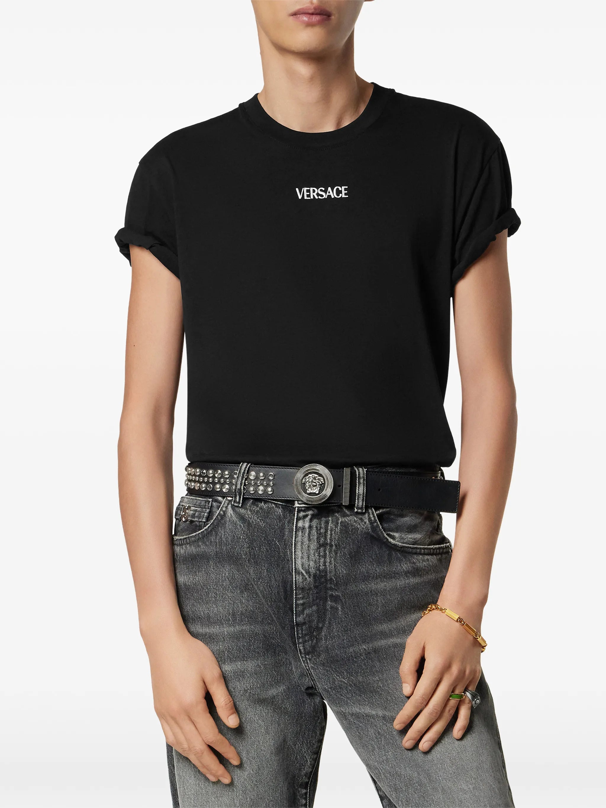 embroidered-logo T-shirt