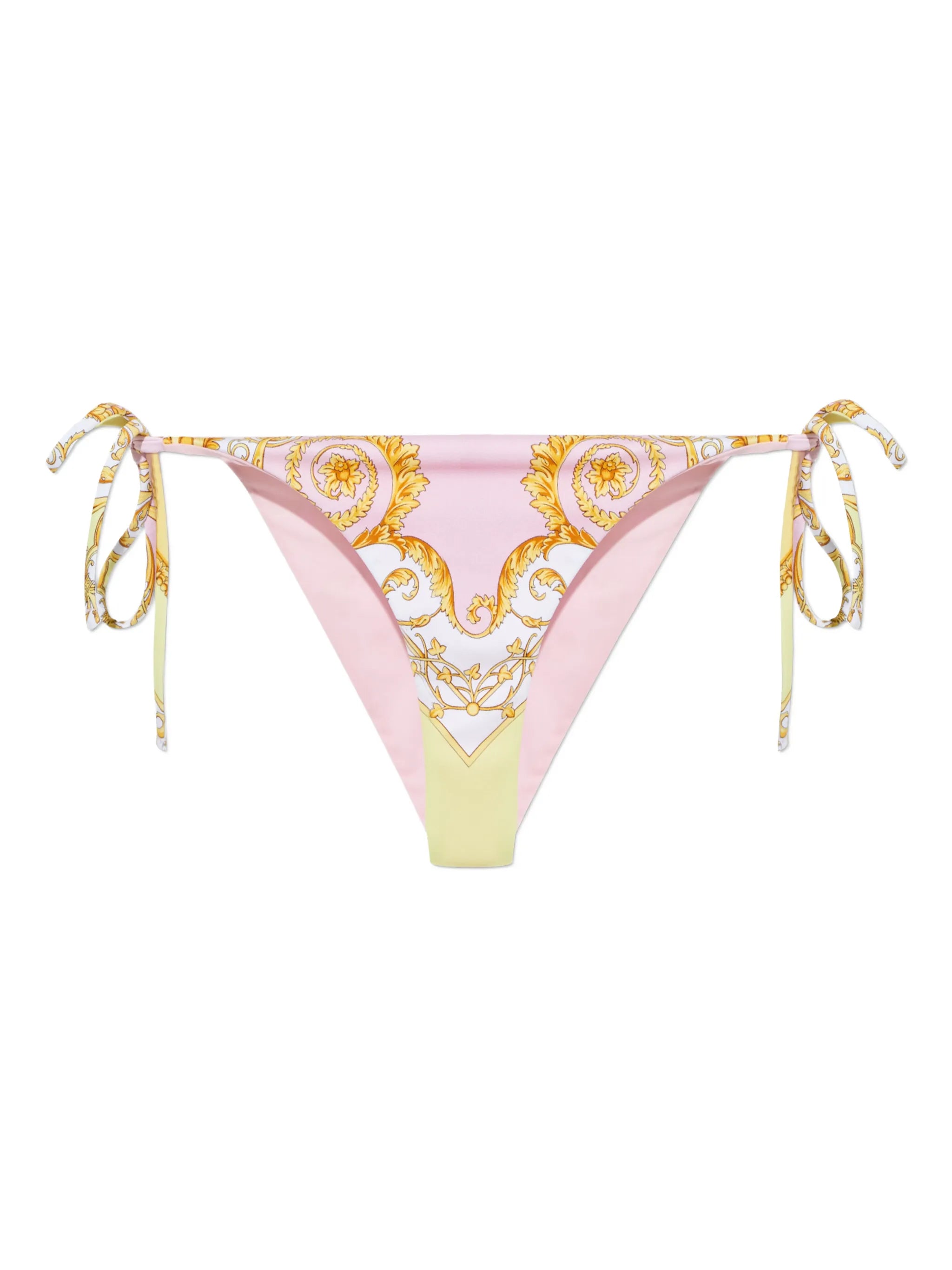 printed tie-side bikini bottom