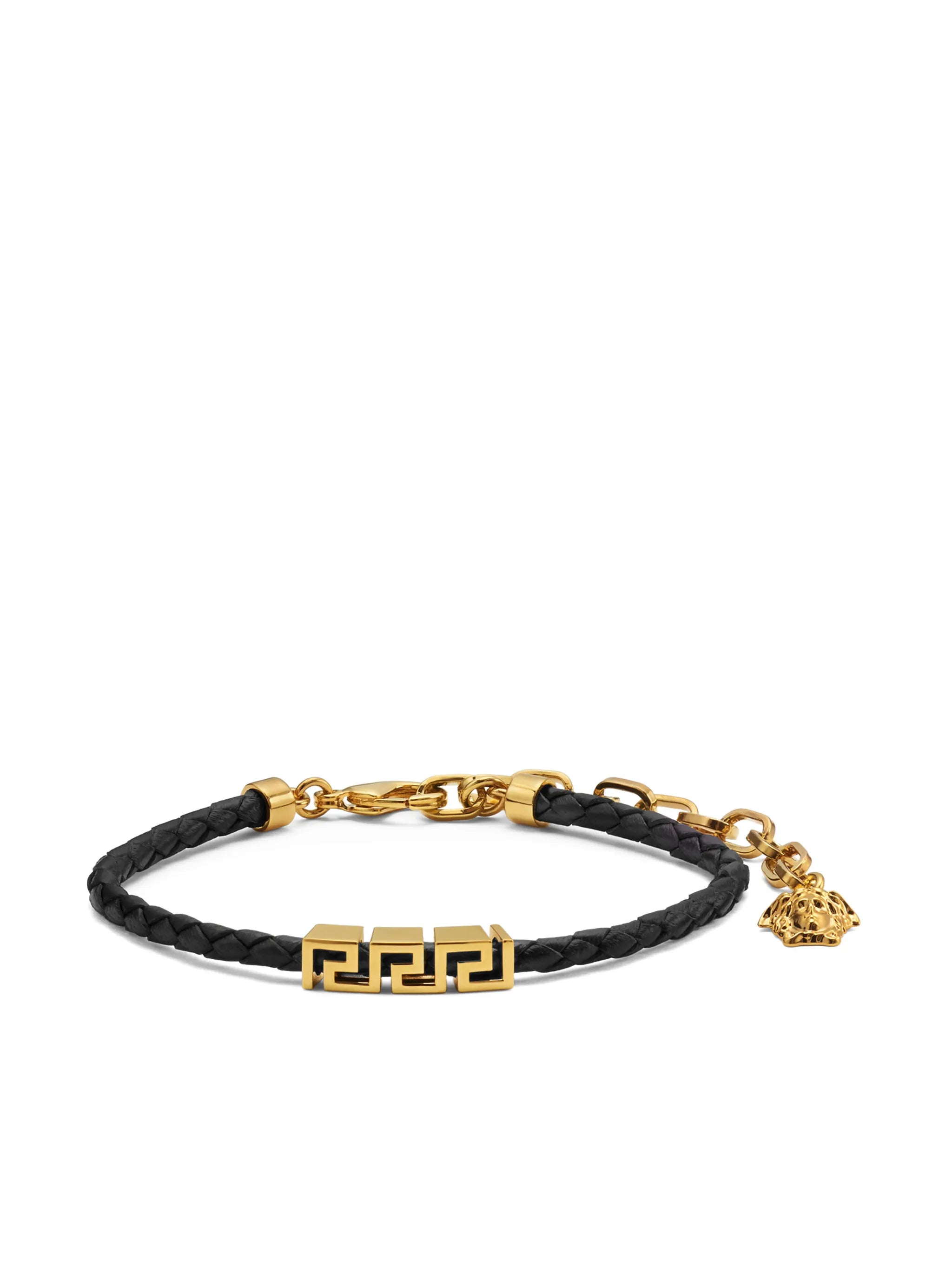Greca leather bracelet