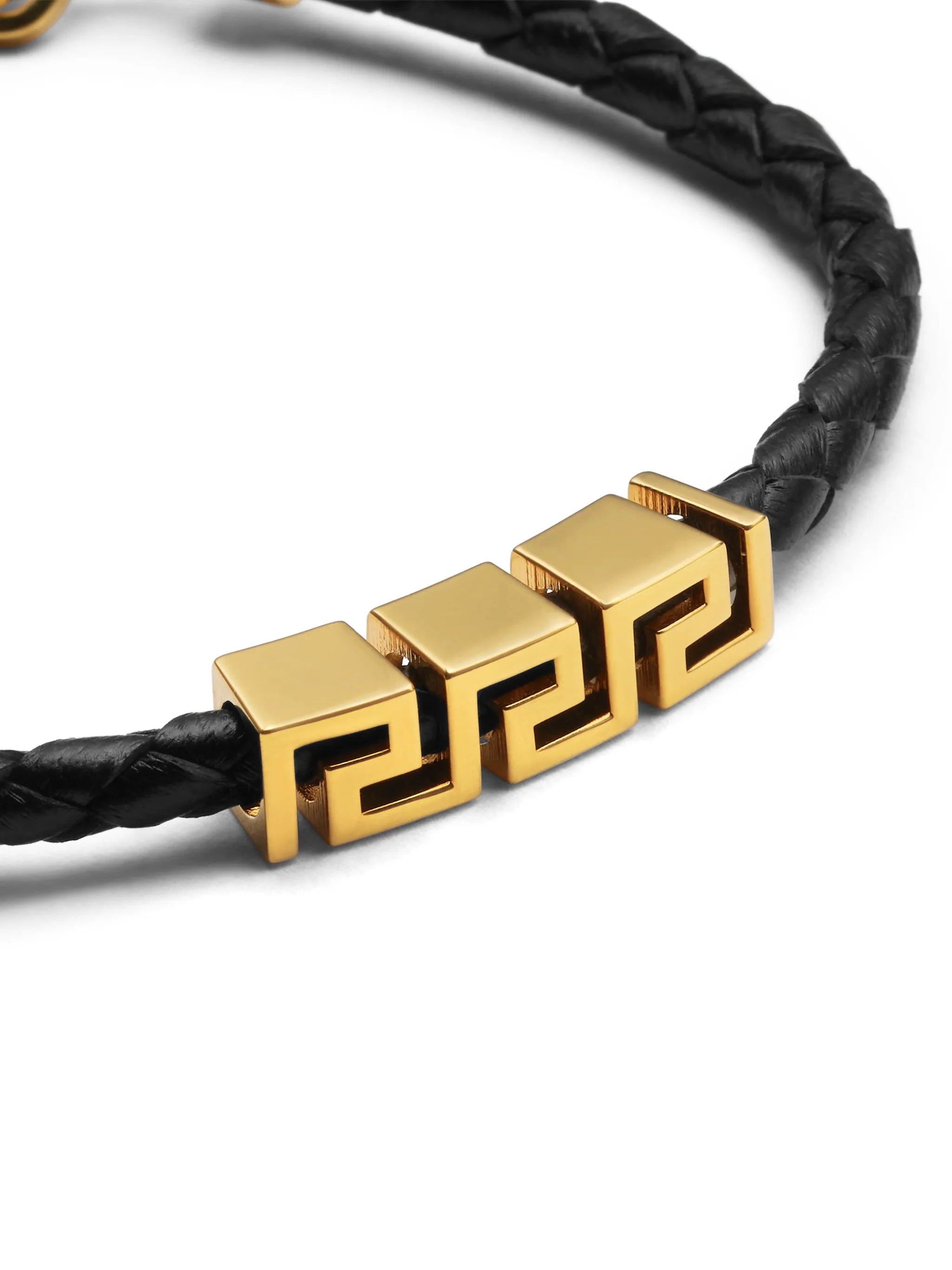 Greca leather bracelet