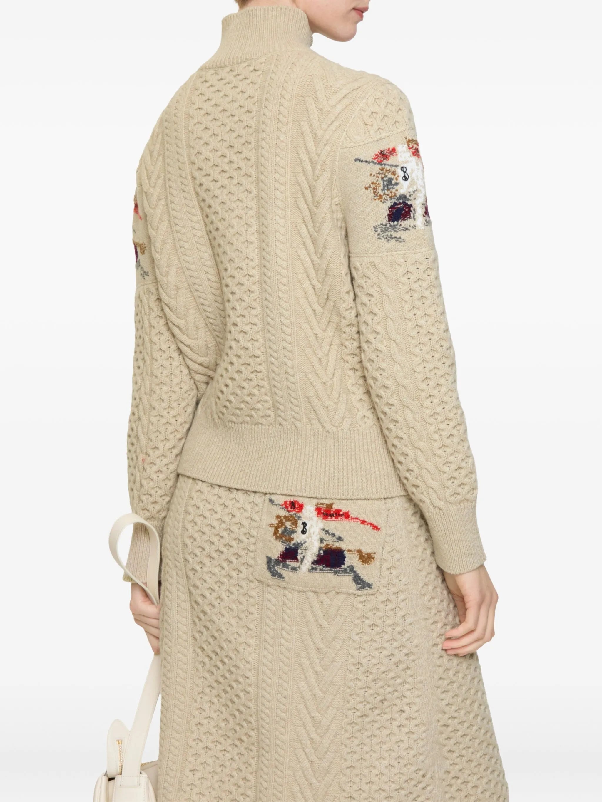 EKD Aran-knit sweater