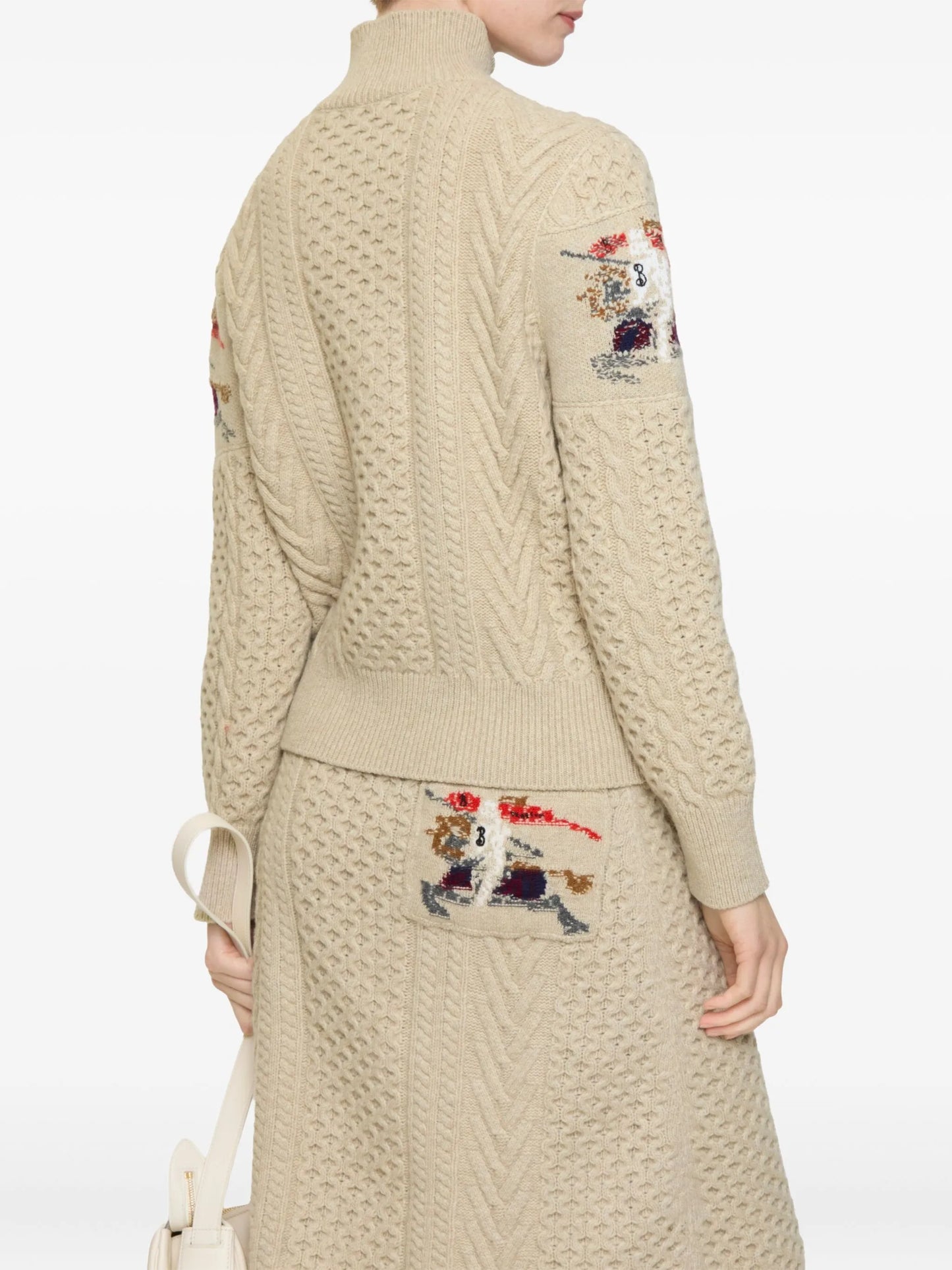EKD Aran-knit sweater