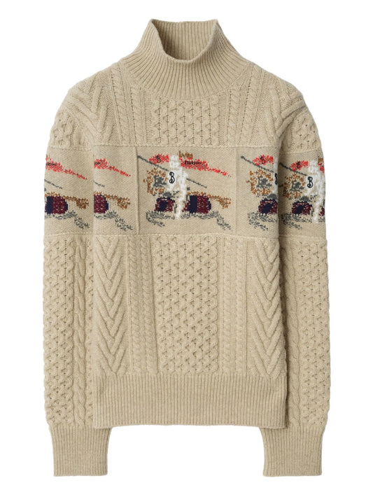 EKD Aran-knit sweater