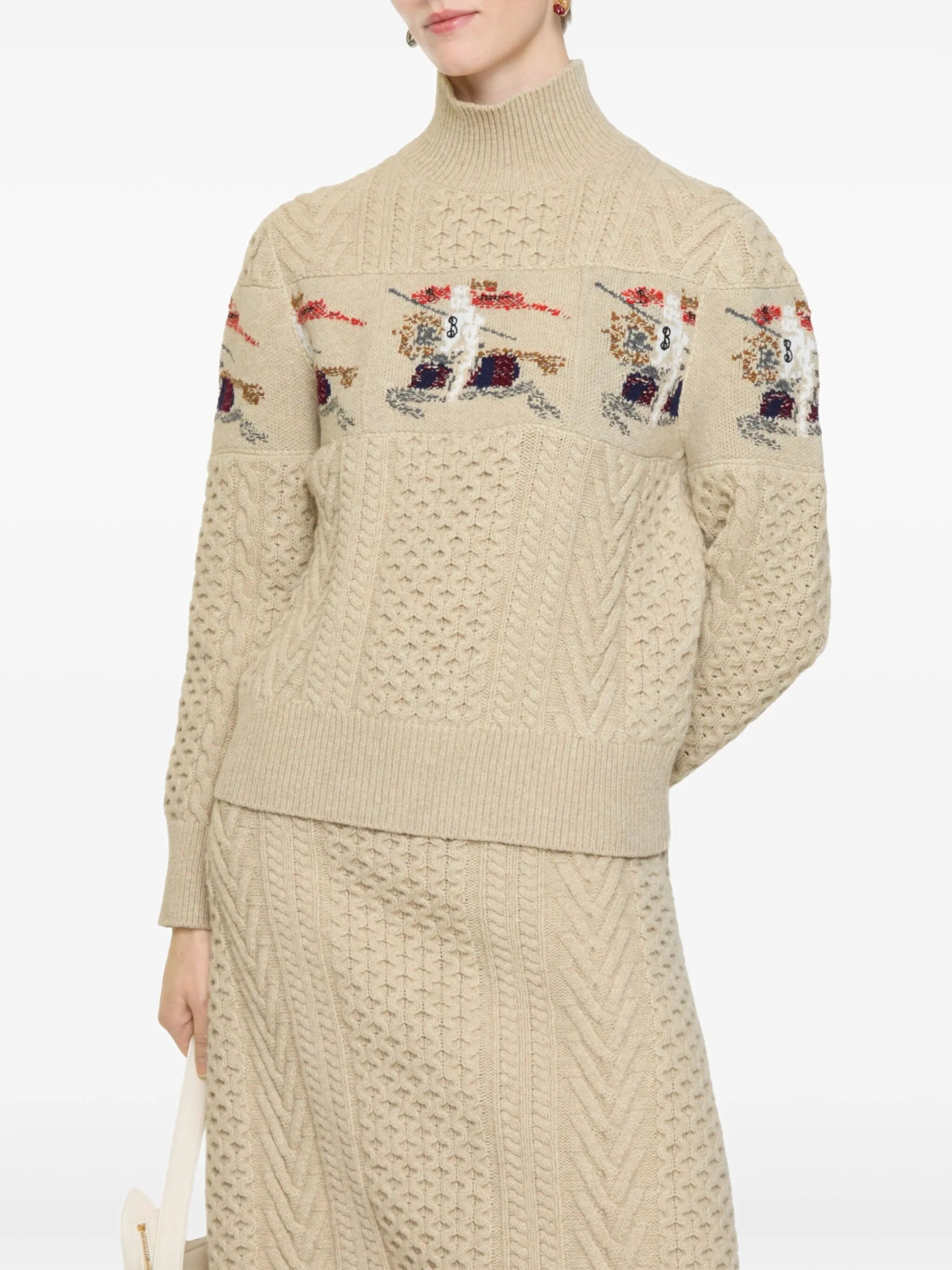 EKD Aran-knit sweater