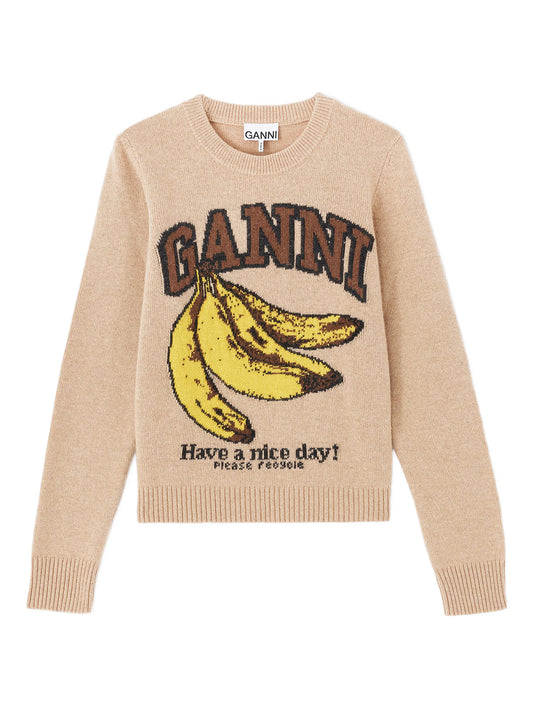 graphic-print sweater