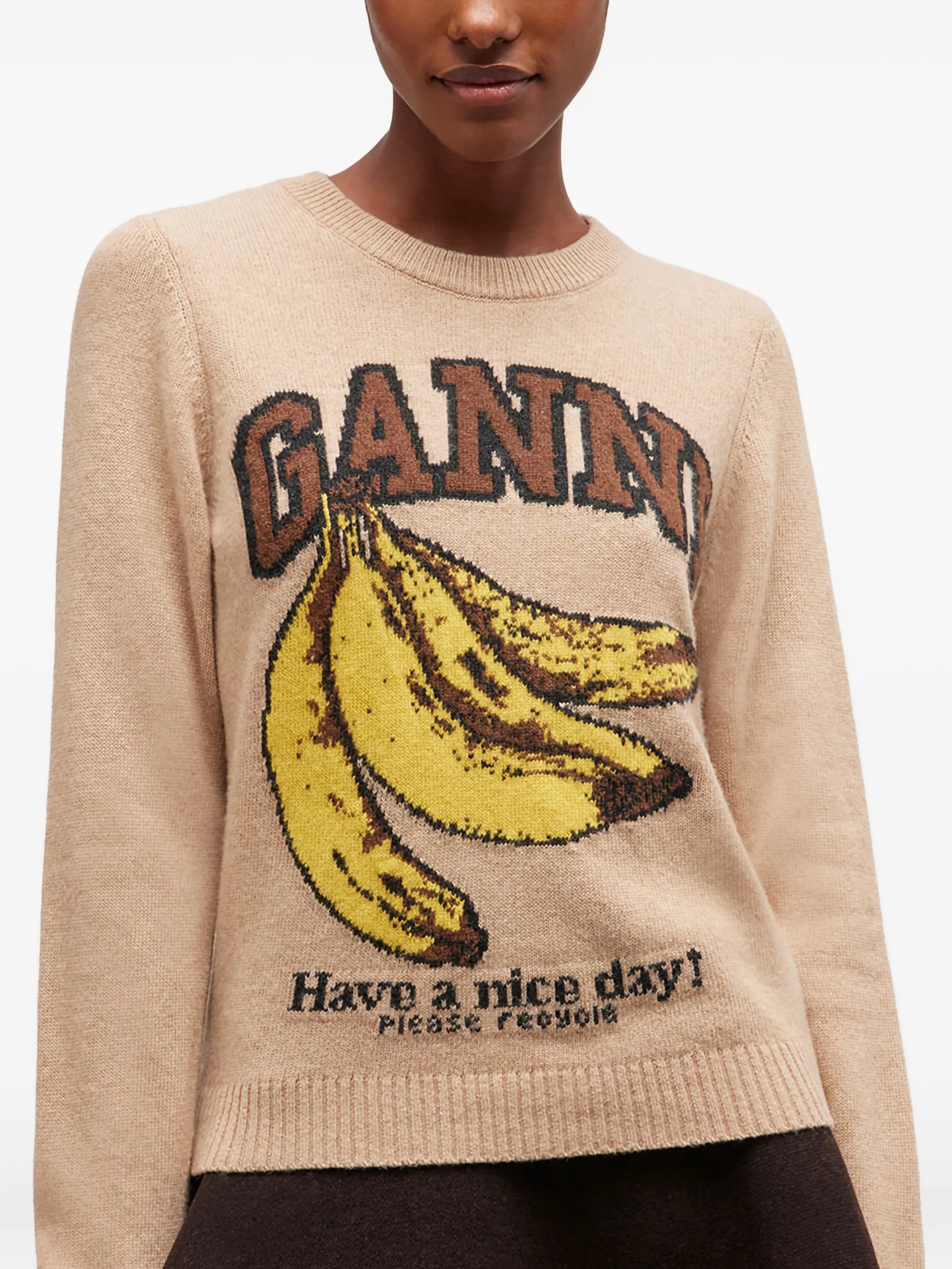 graphic-print sweater