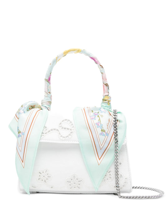 floral top handle mini bag