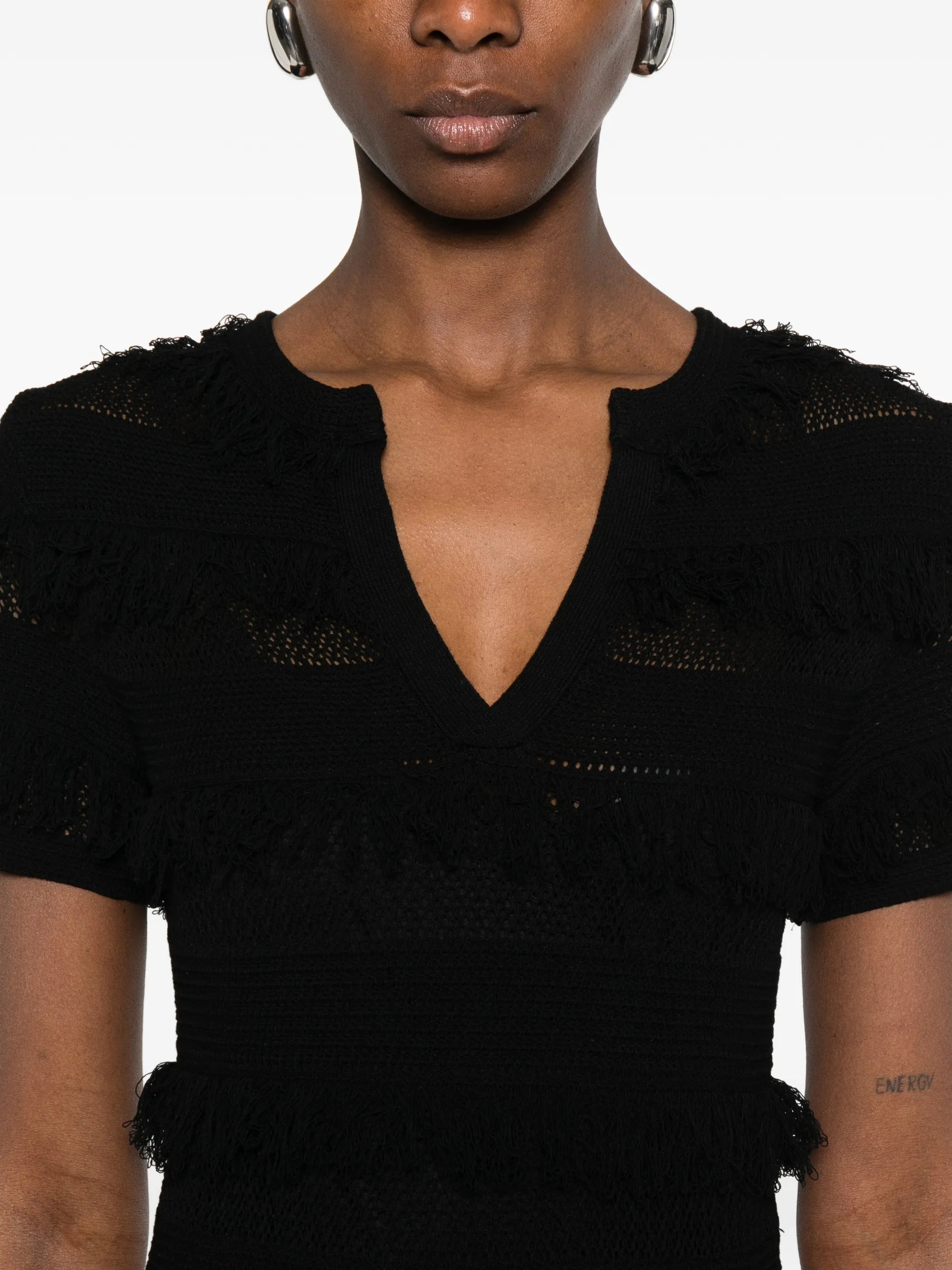 Grazia fringed midi dress