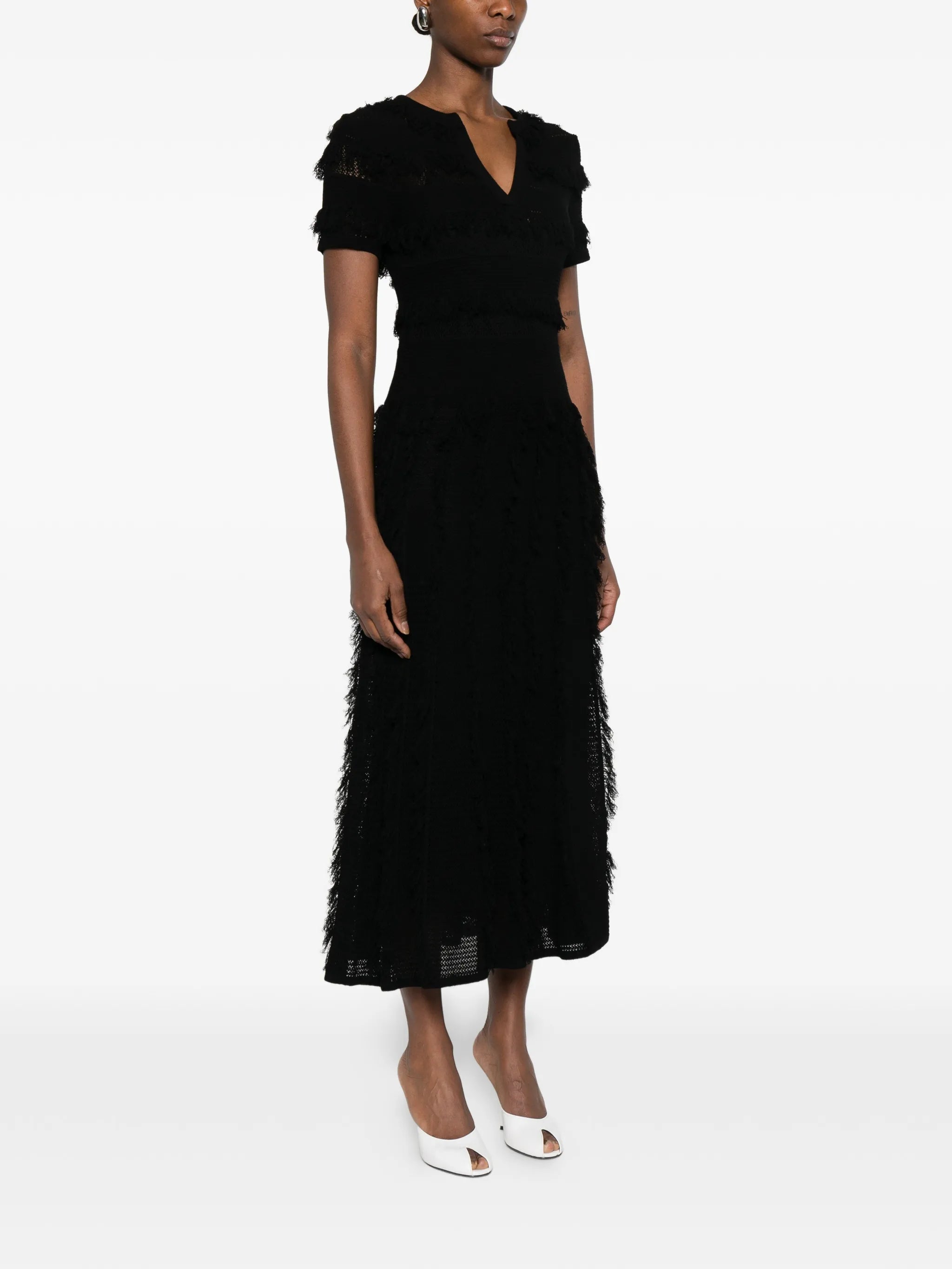 Grazia fringed midi dress