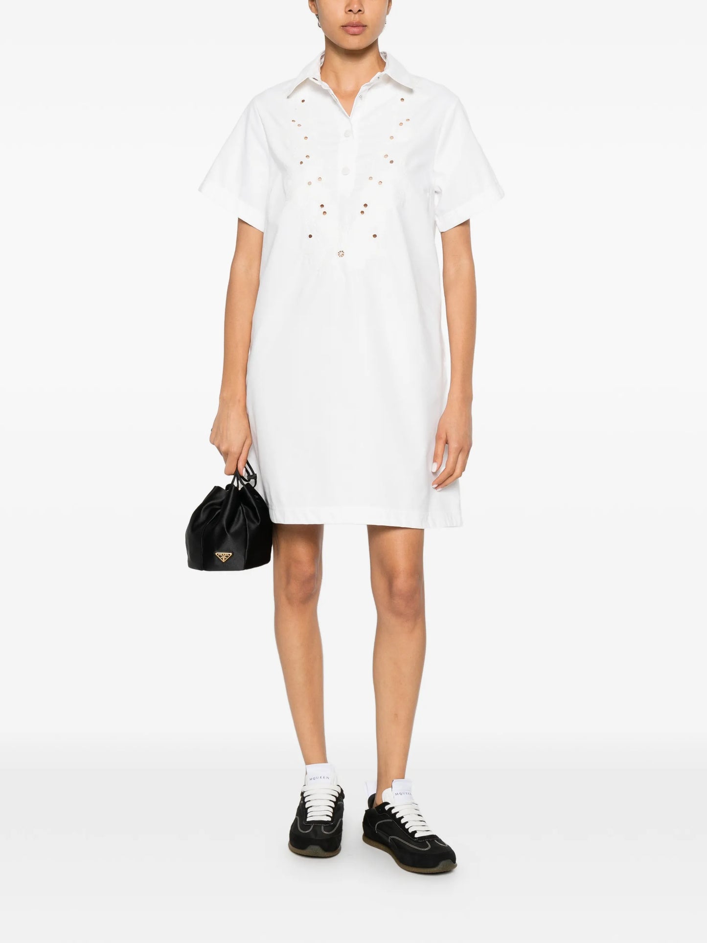 short-sleeves mini dress