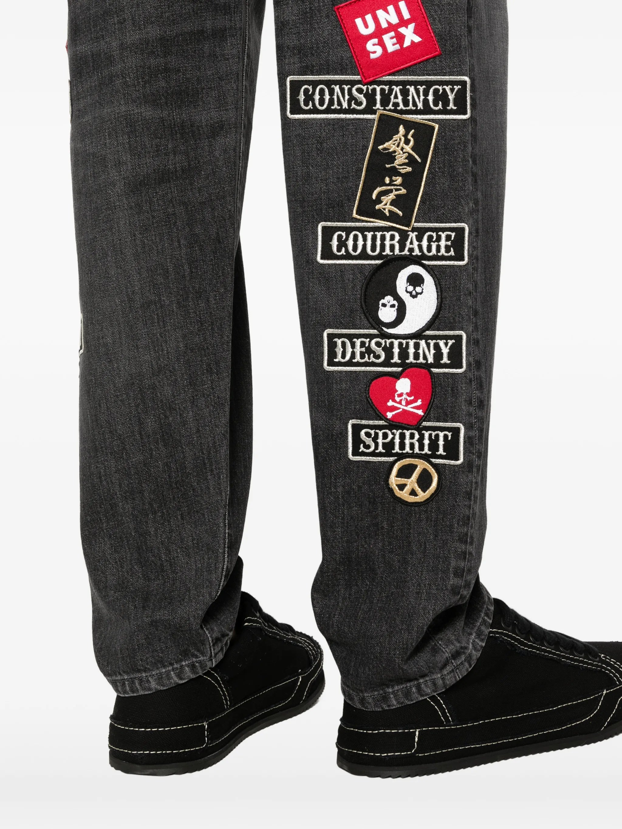 patched jeans