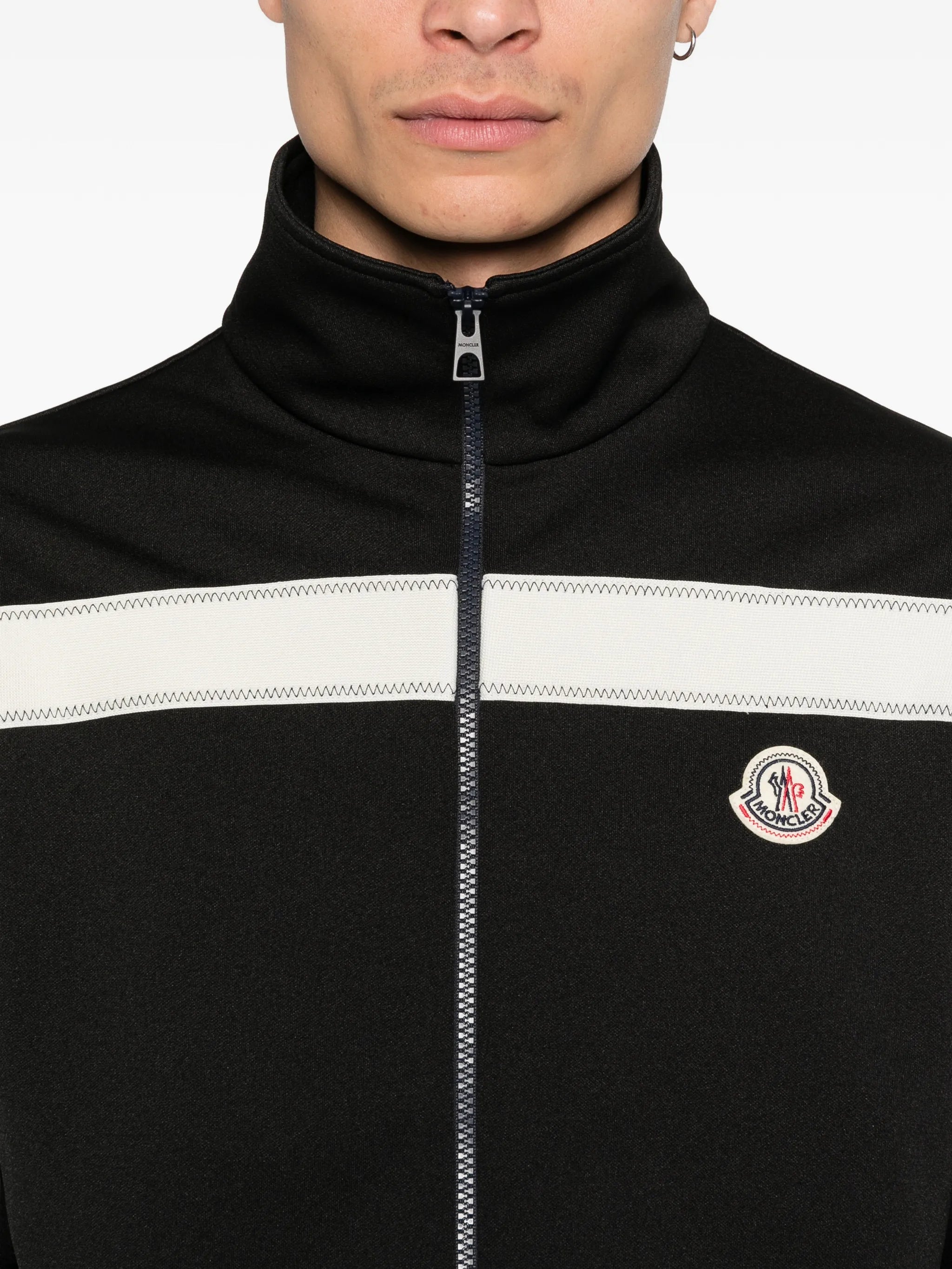 contrast panel track jacket