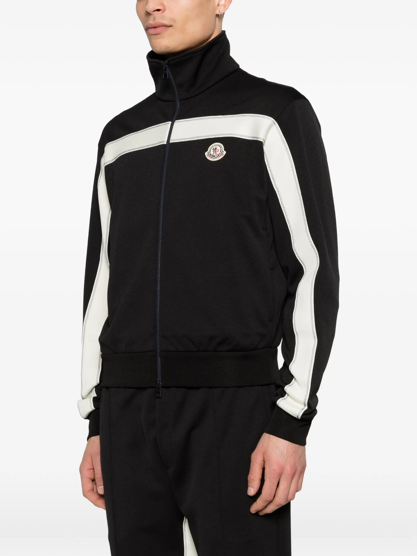 contrast panel track jacket