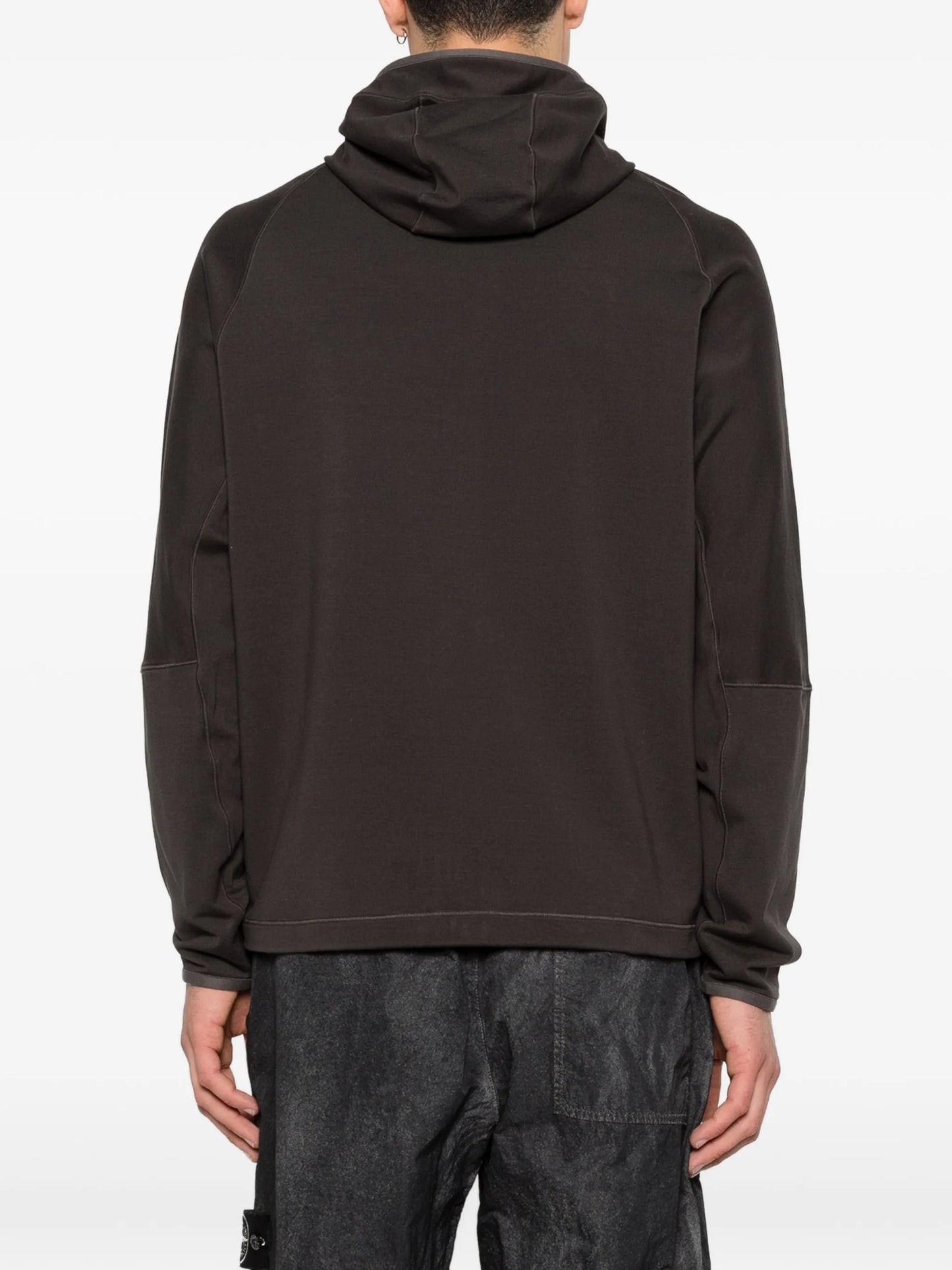 zip-up hooded sweatshirt