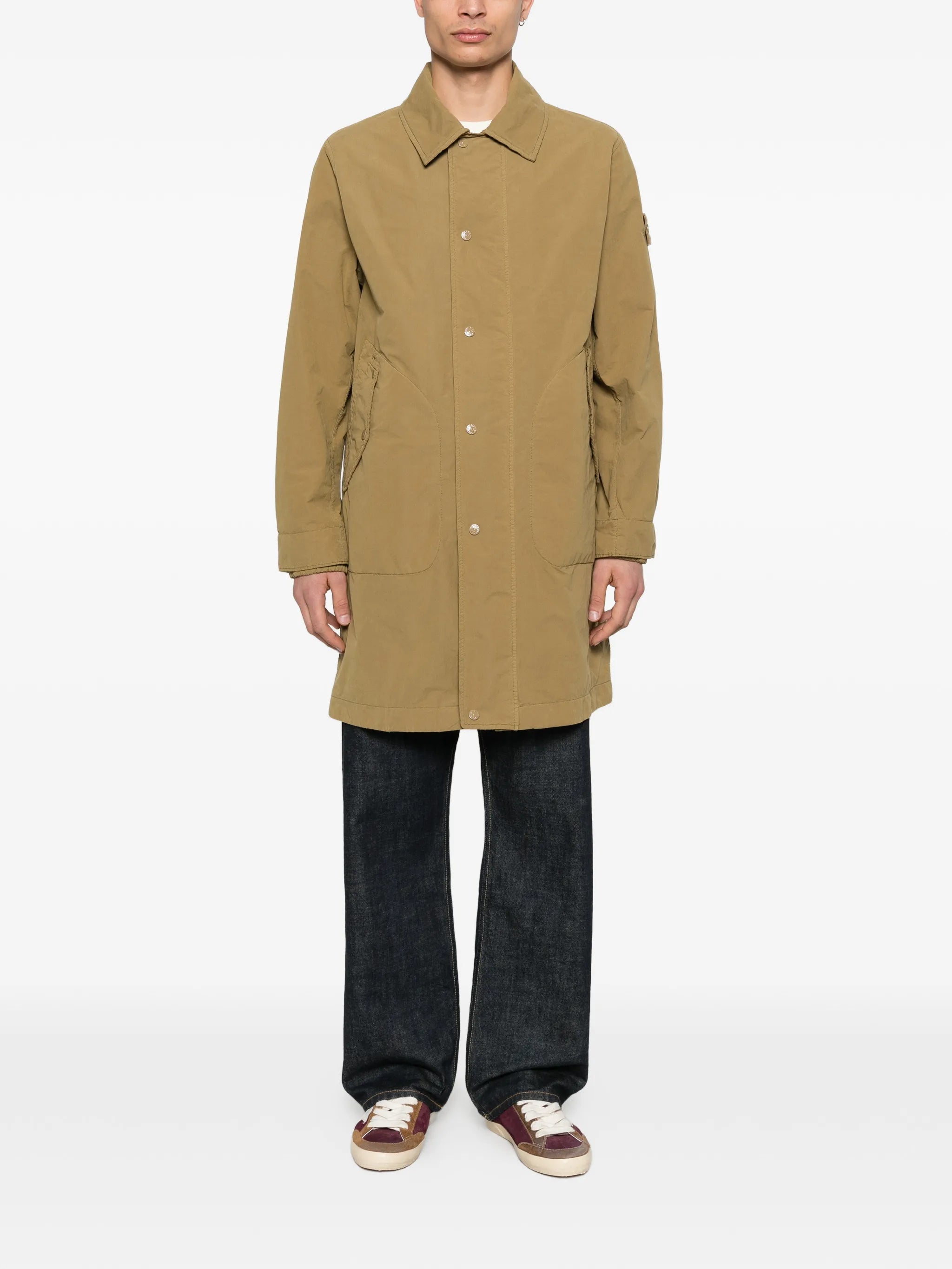 buttoned parka