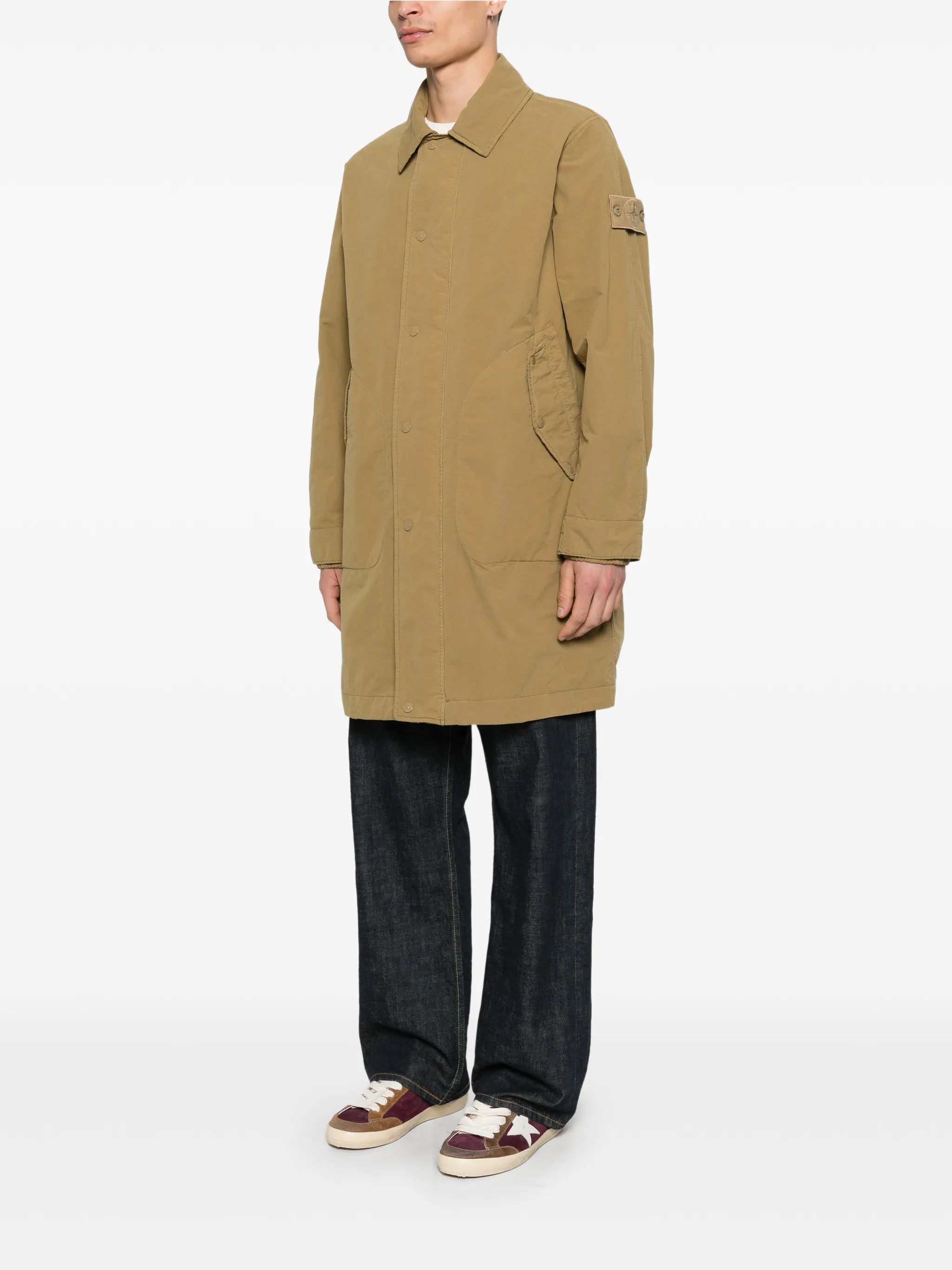 buttoned parka