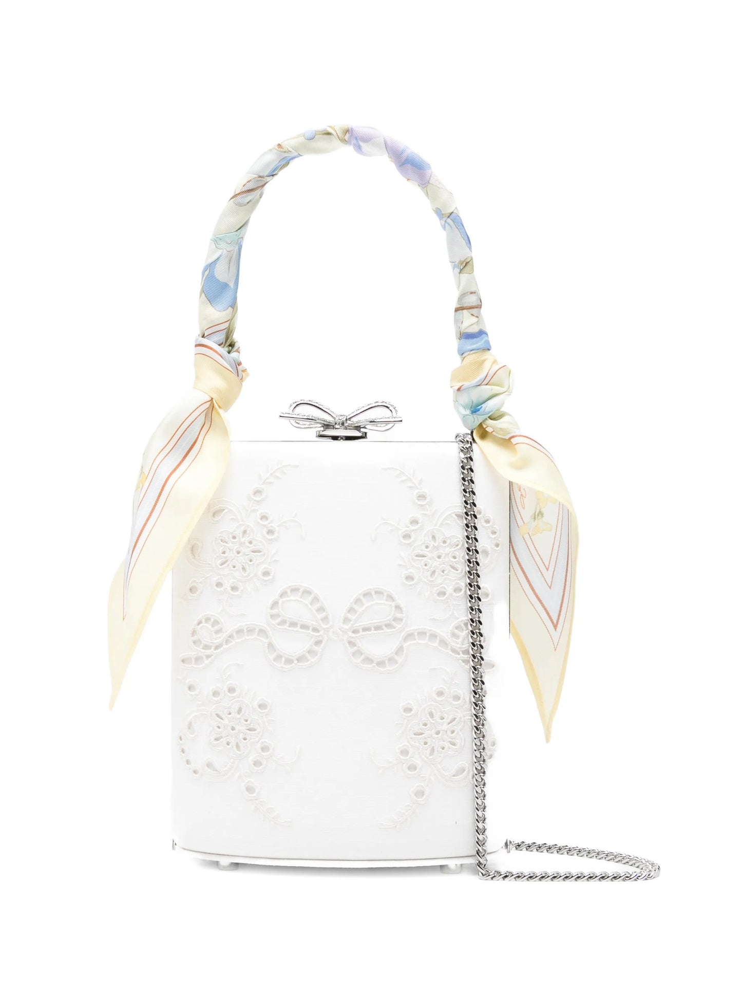 bow-detail clutch bag