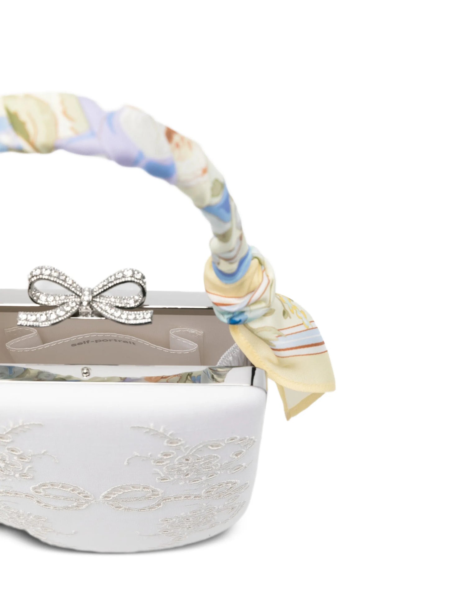 bow-detail clutch bag