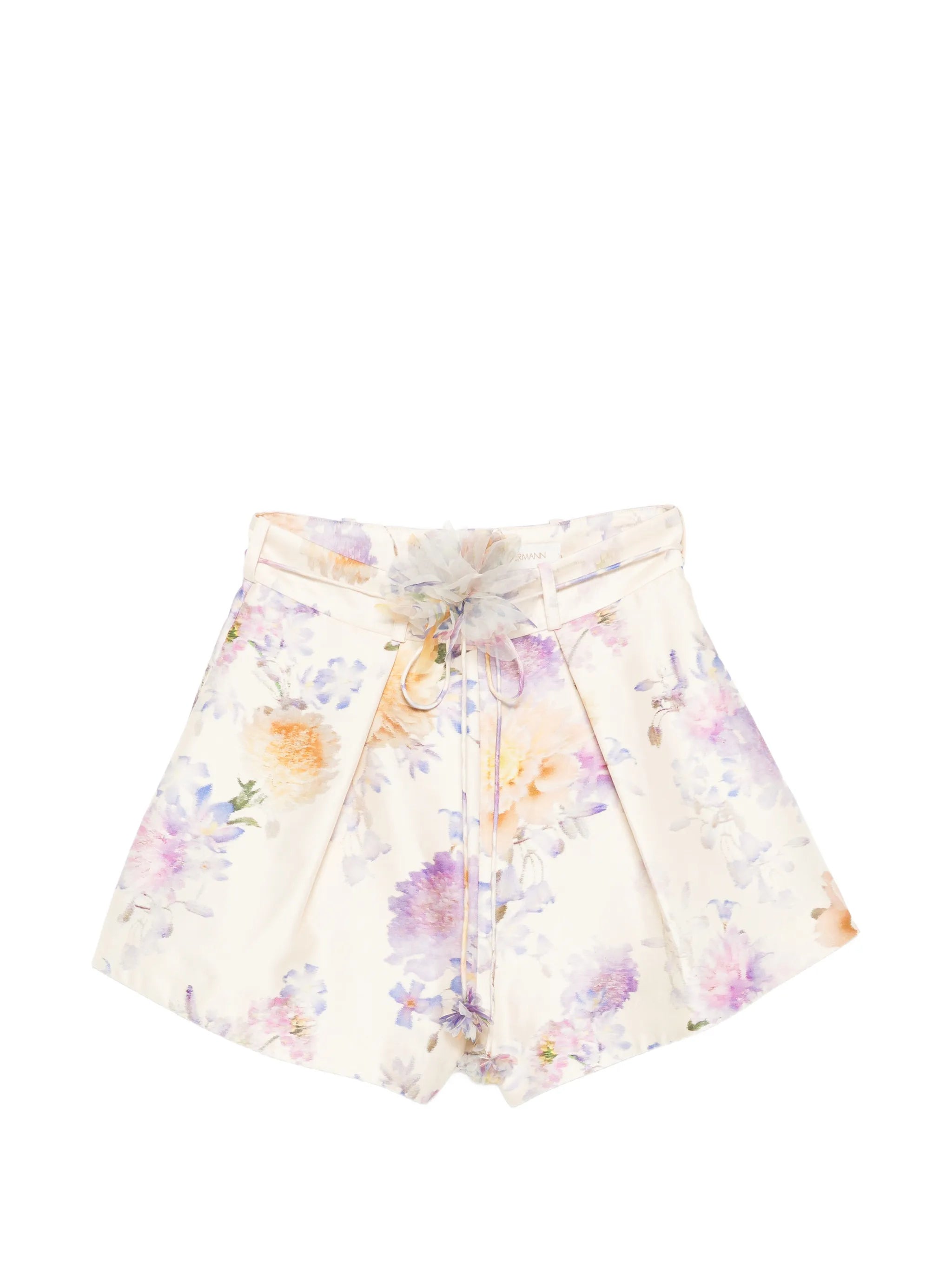 Luna floral waist-tie shorts