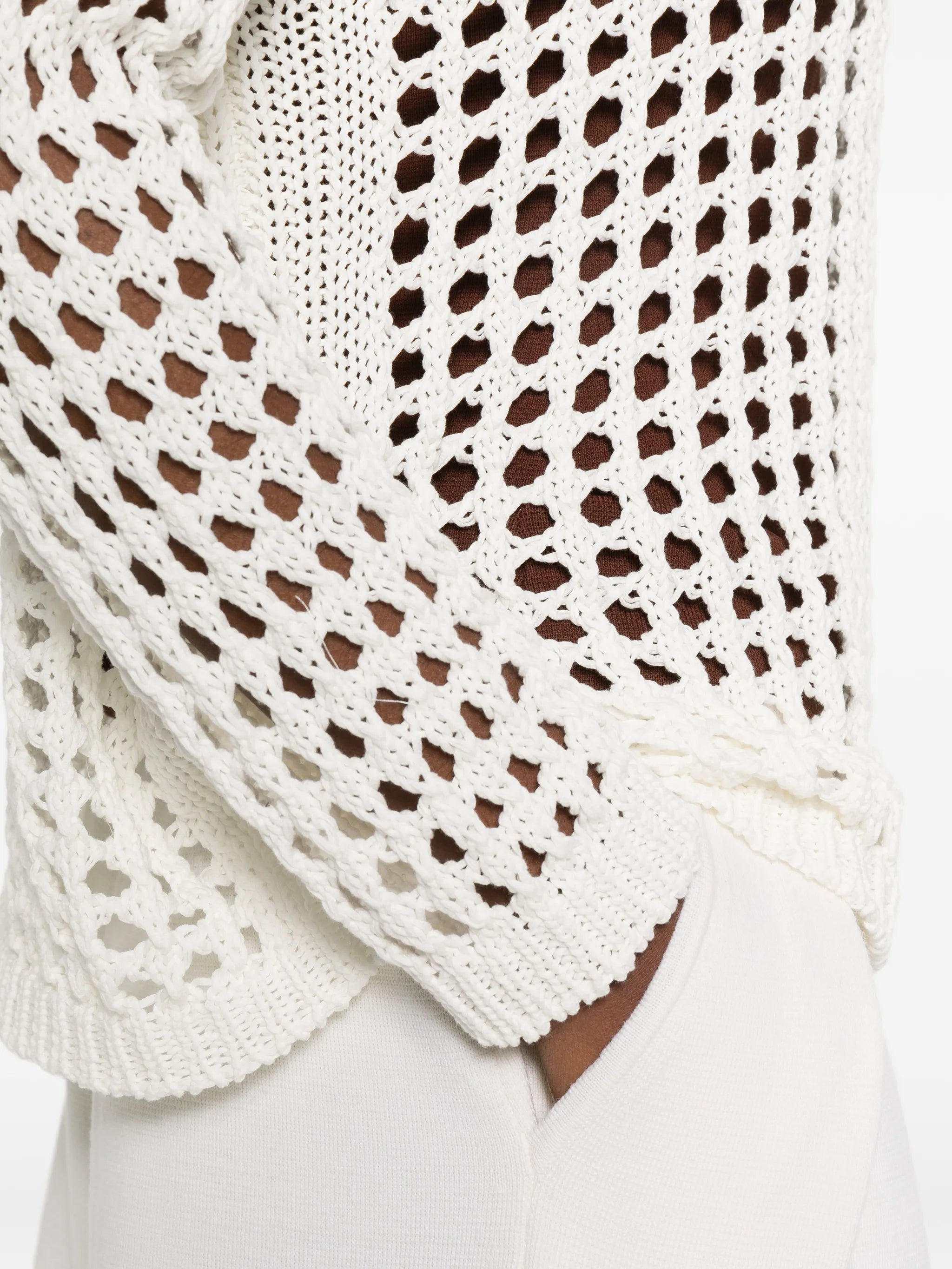 white sweater