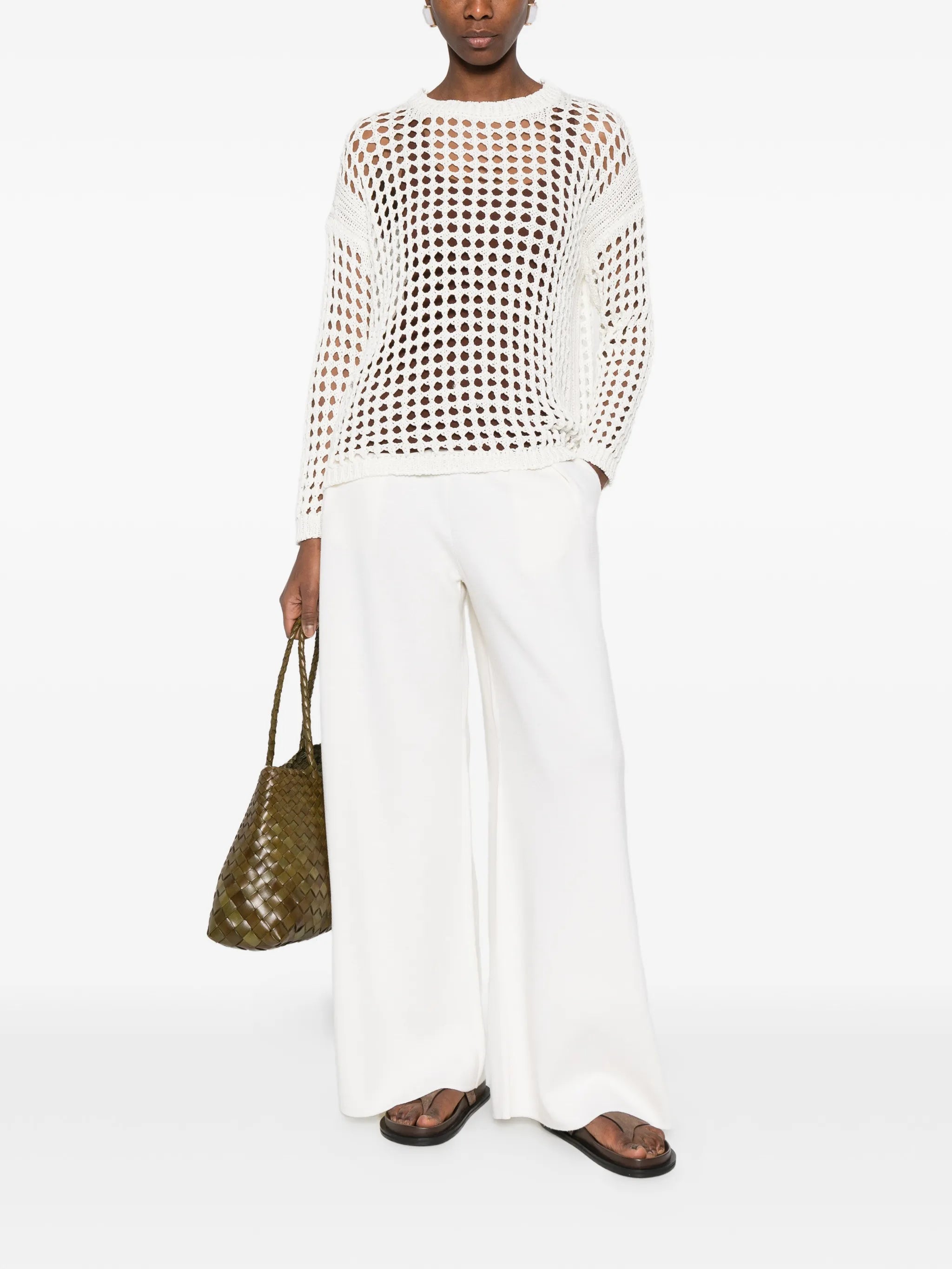 white sweater
