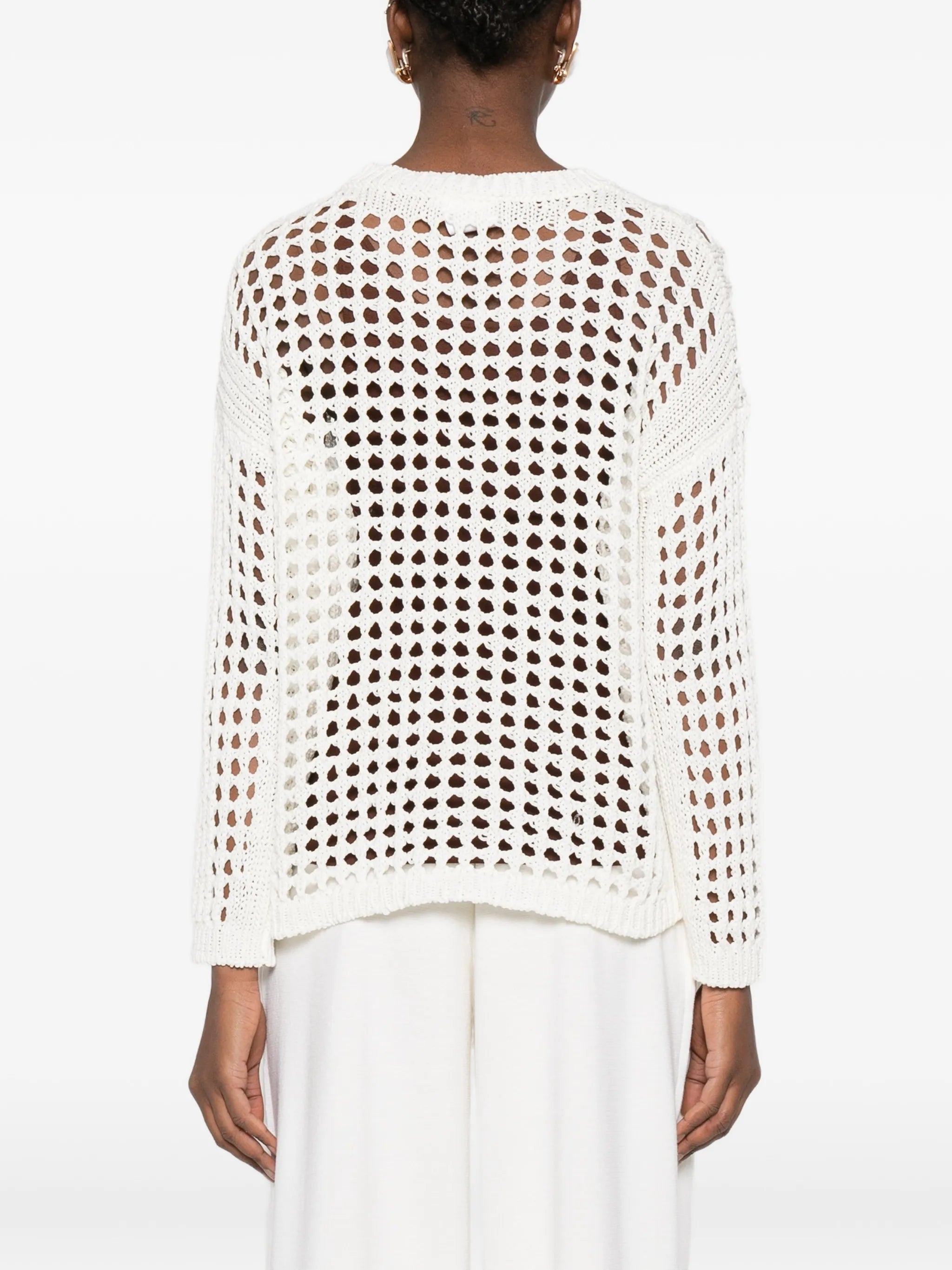 white sweater