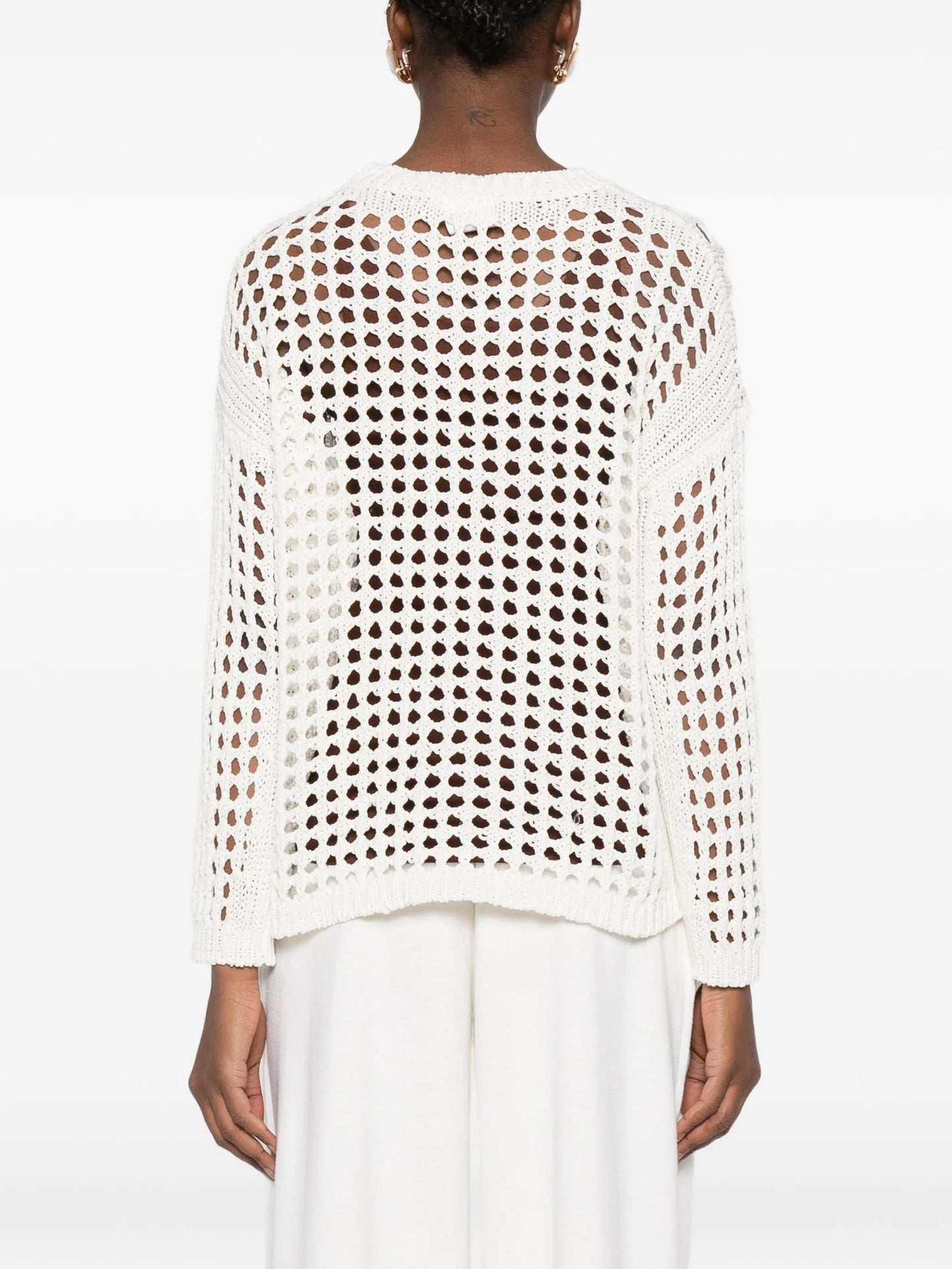 white sweater