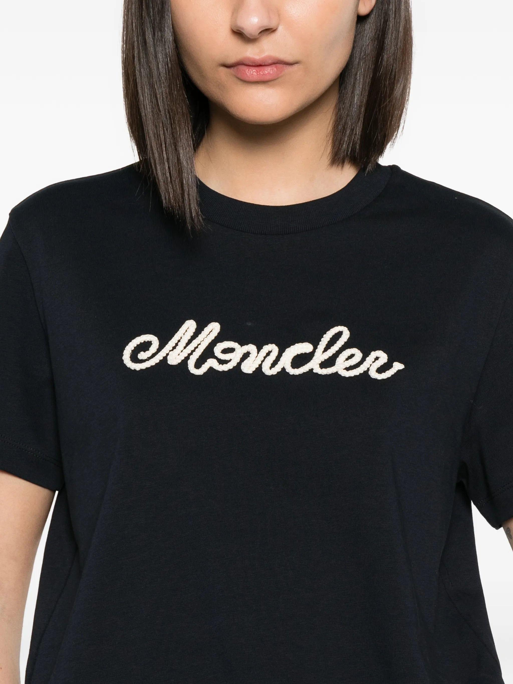 logo-embroidered T-shirt