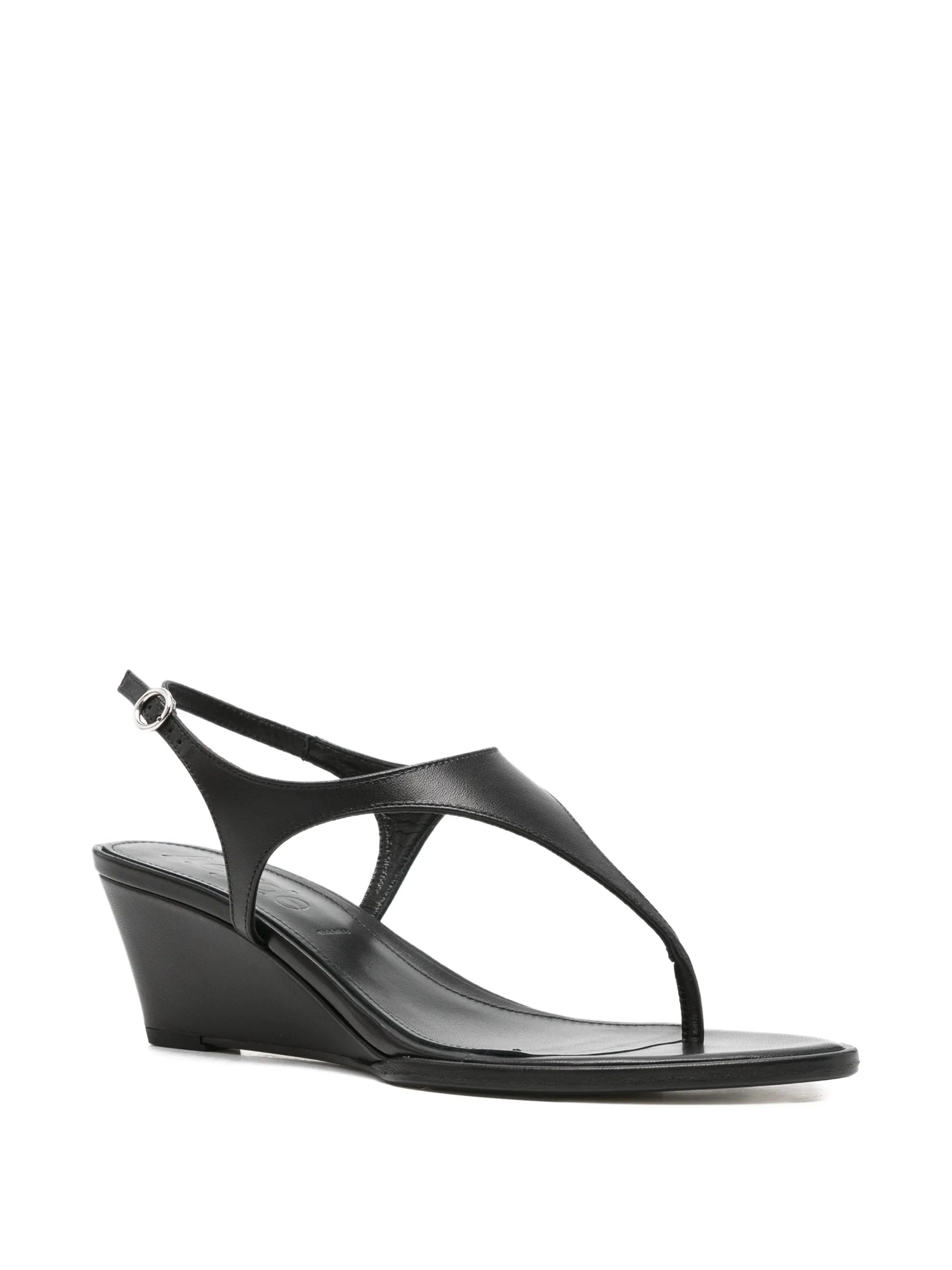 Roose leather wedge sandals