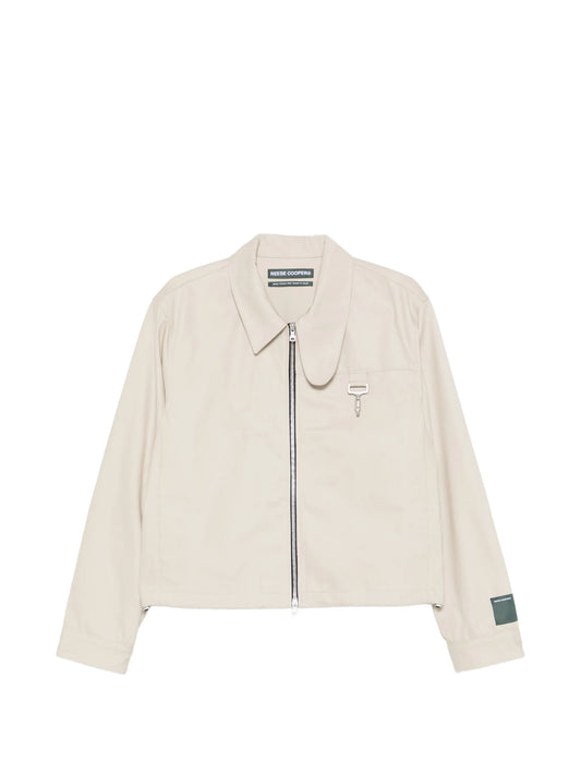 herringbone zip-up jacket