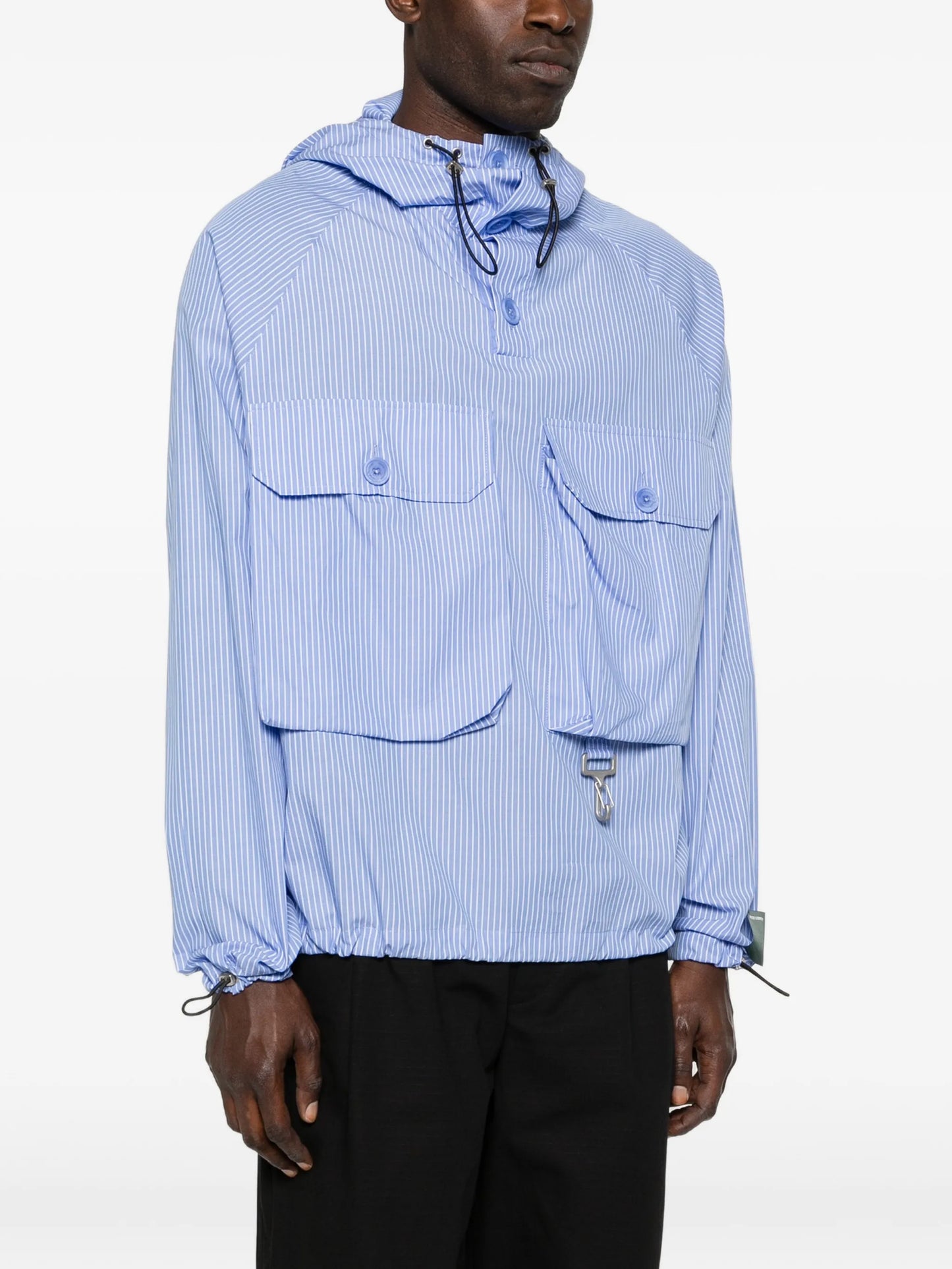 striped hooded jacket