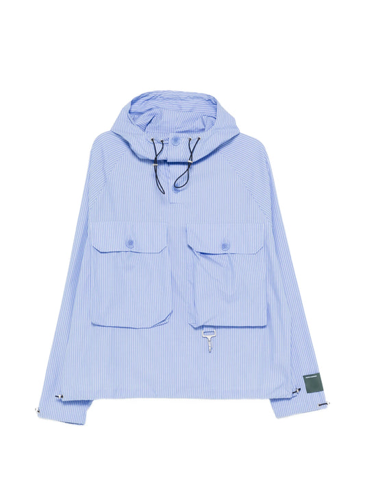striped hooded jacket