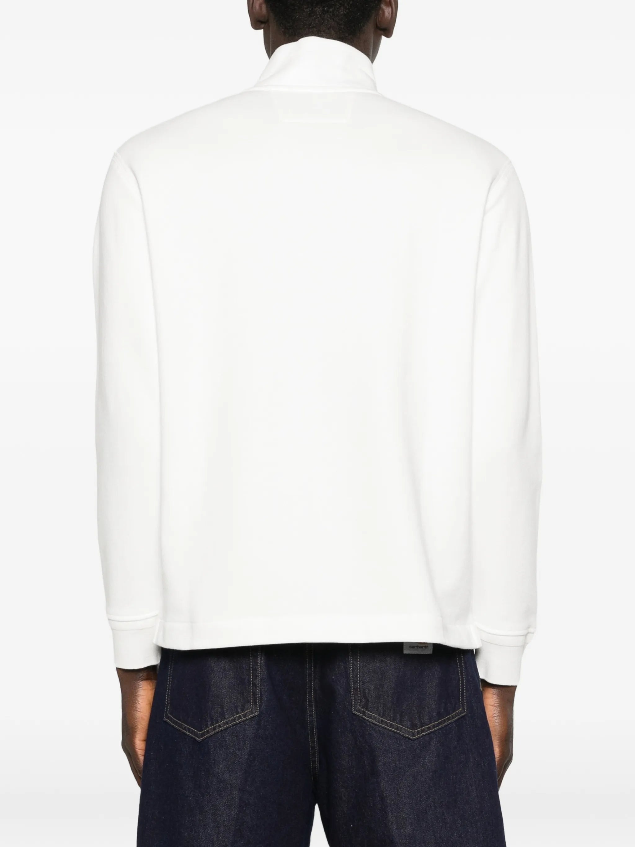 haf-zip chest-pocket sweatshirt